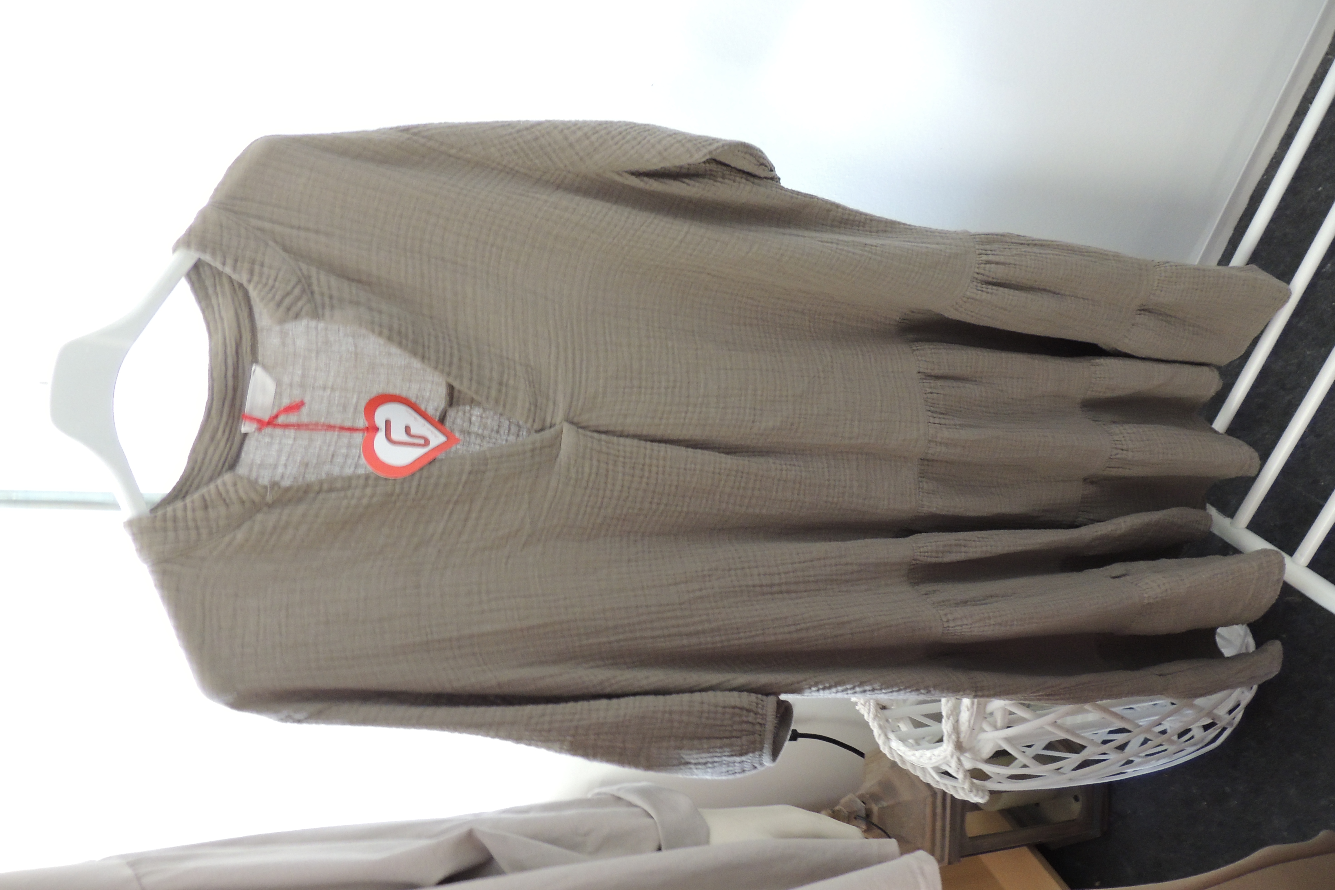 Kleid Sommerkleid Hängerchen Shirt Tunika Musselin Made Italy 42,44,46