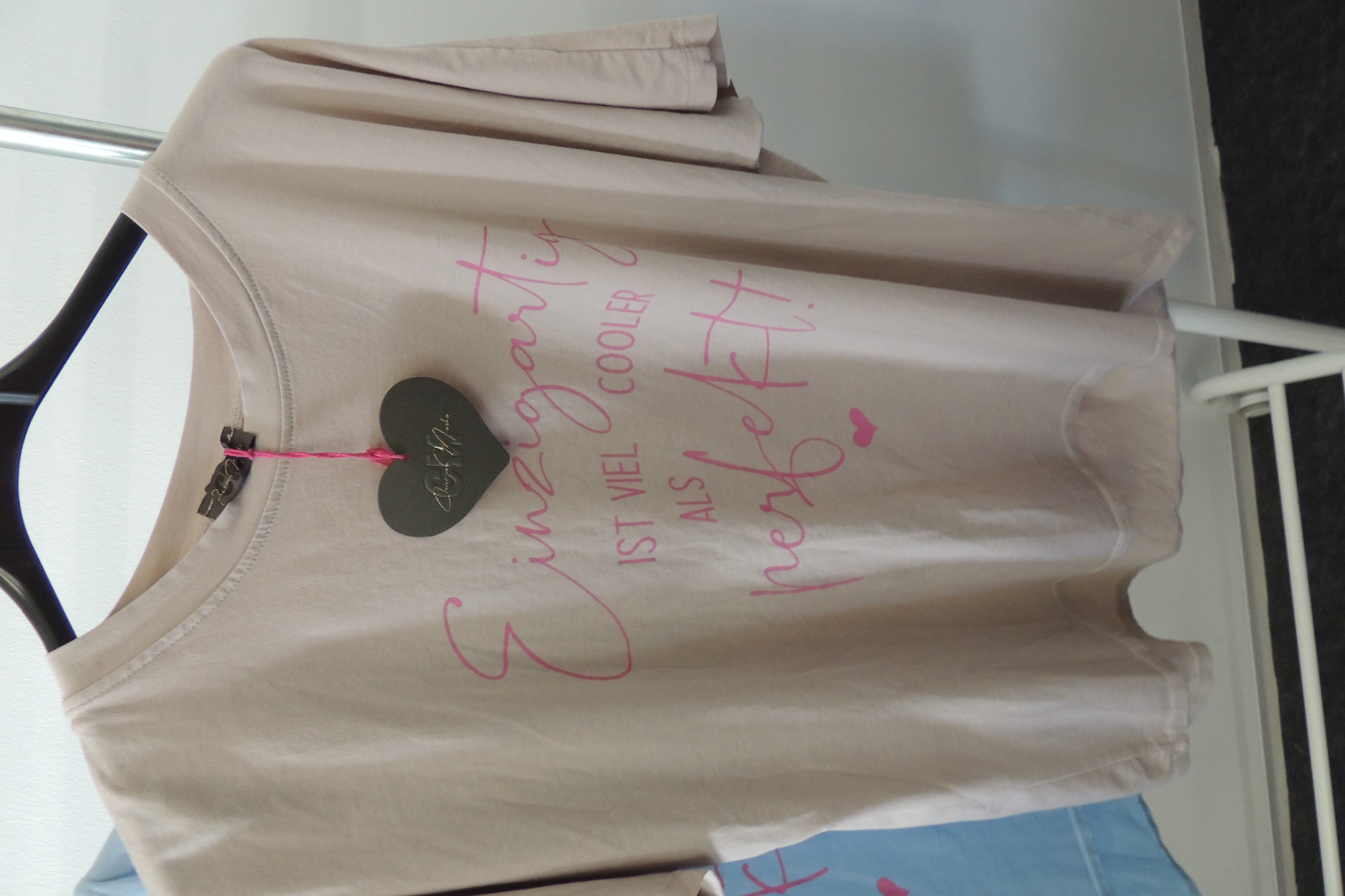 T-Shirt Tunika Hängerchen Made Italy Einzigartig Perfekt Spruch44,46,kl48