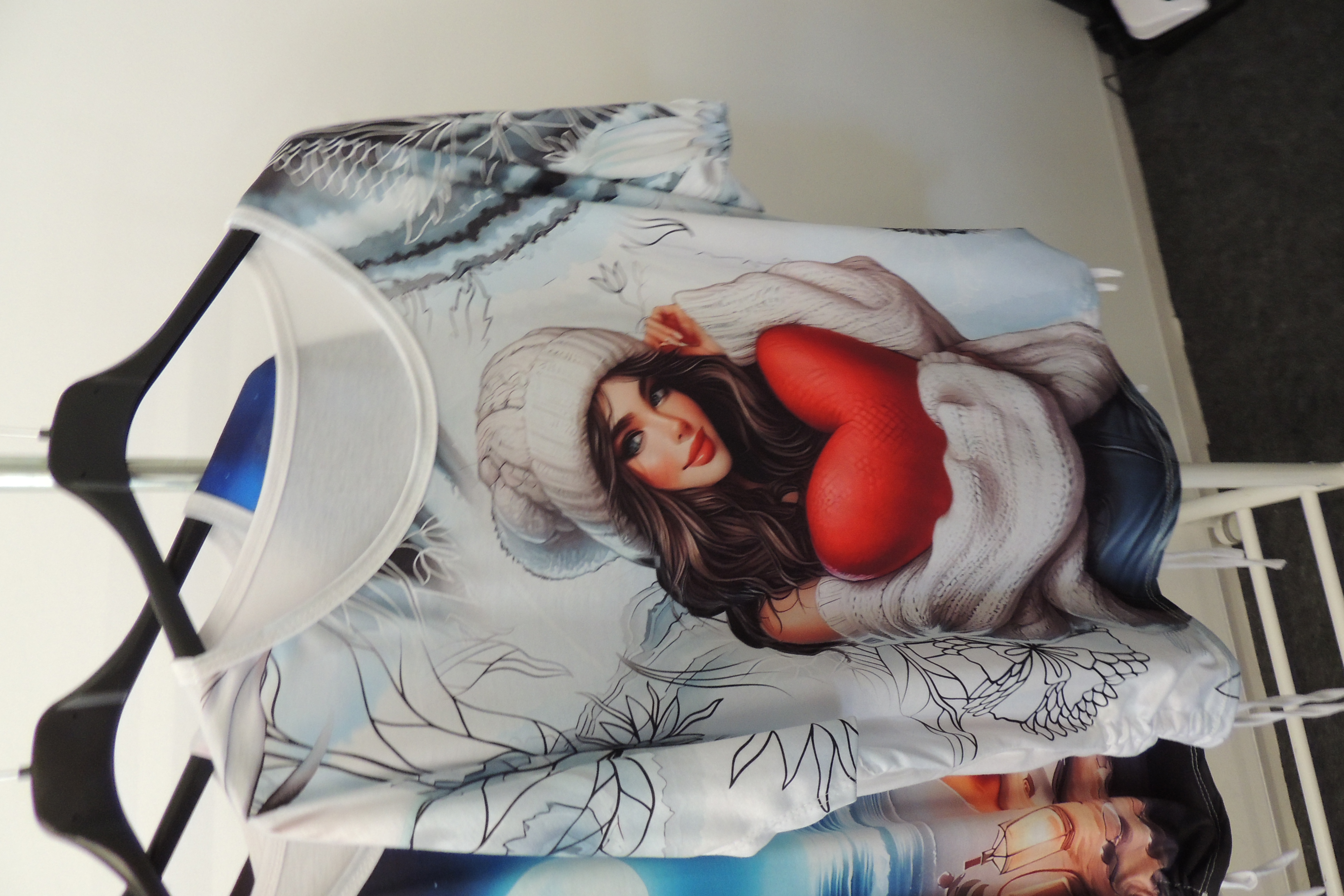 T-Shirt Tunika Hängerchen Motiv Bild Print Made Italy Spruch 44,46, kl48