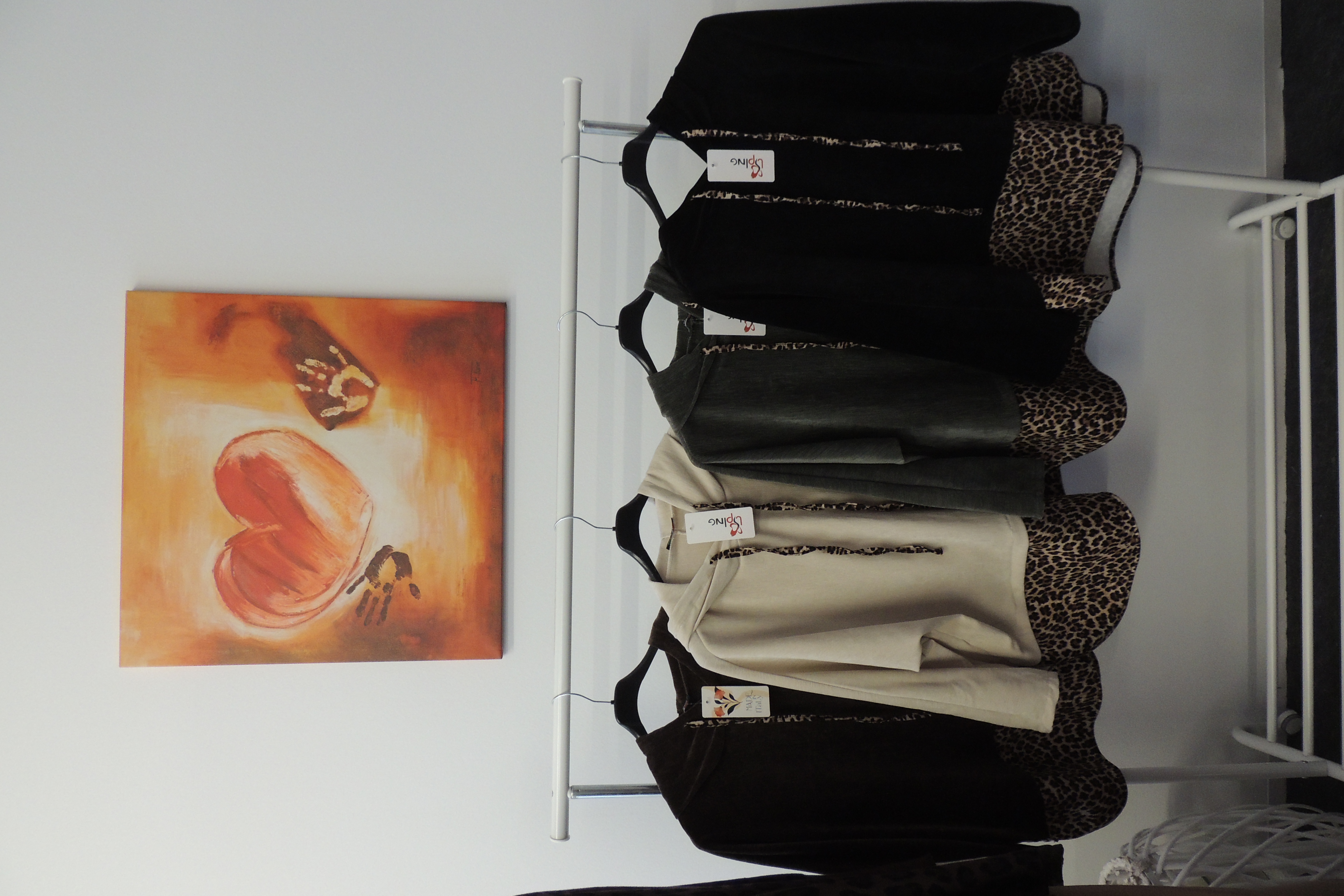 Hoodie Shirt Tunika Hängerchen Samt Optik Leo Made Italy 44,46,48