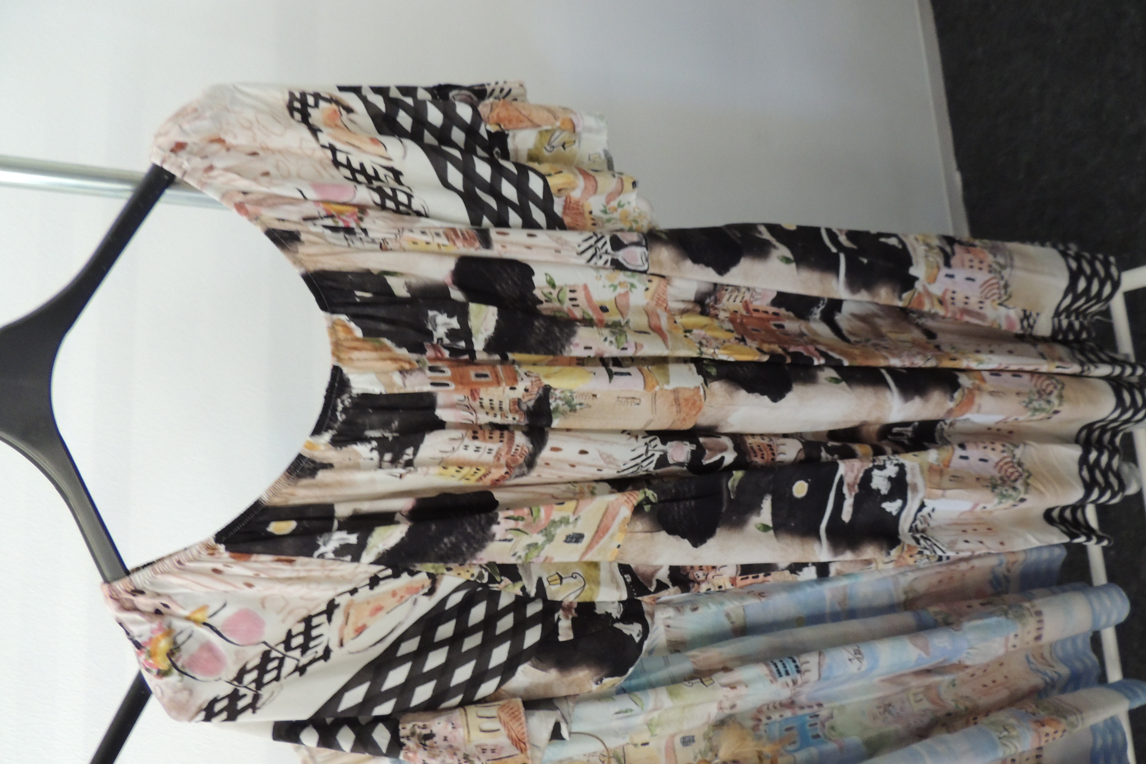 Kleid Sommerkleid Hängerchen Shirt Tunika Muster Carmen Made Italy46,48,50