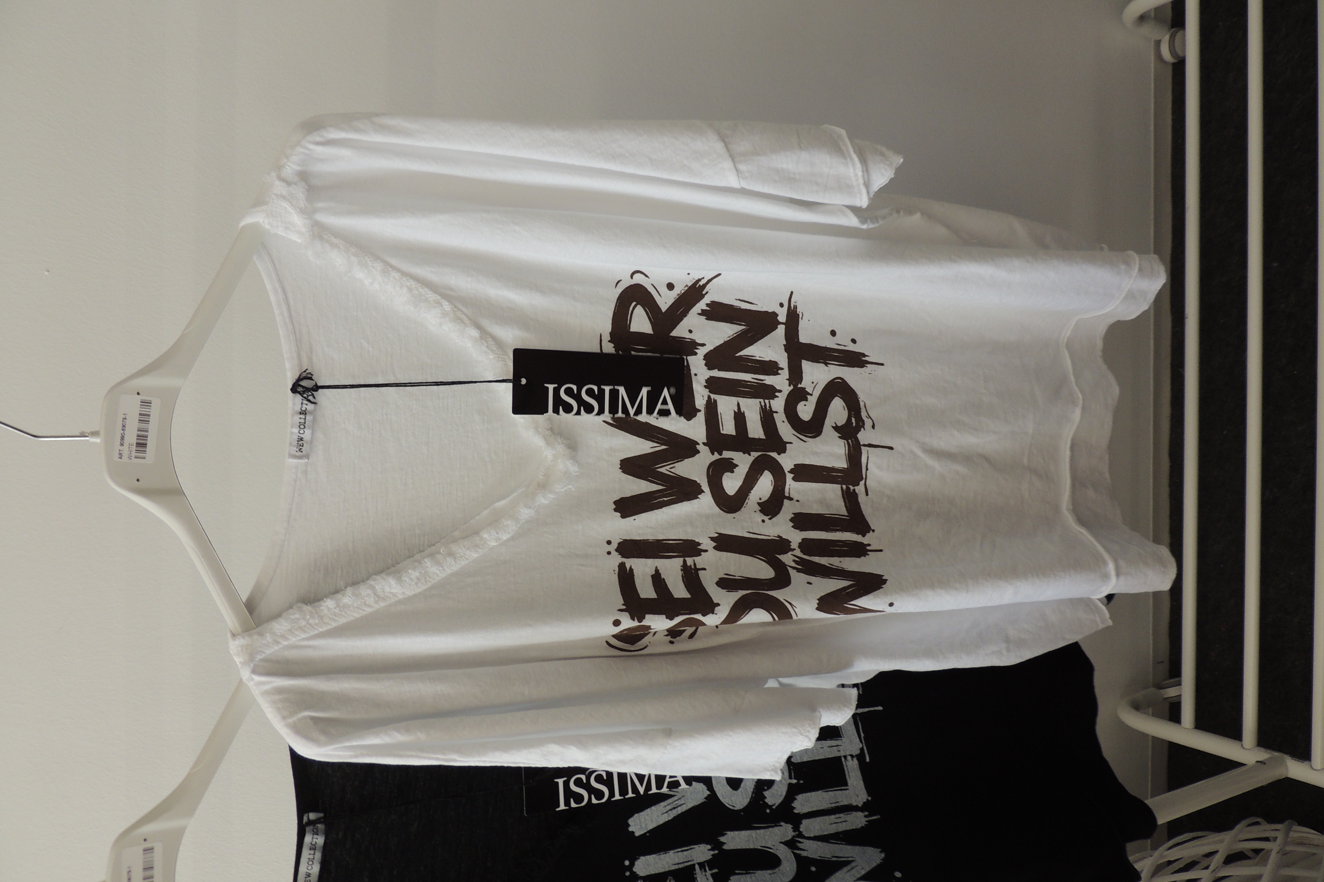 T-Shirt Tunika Hängerchen Tunika Spruch Sei wer Du sein Made in Italy 44,46,48