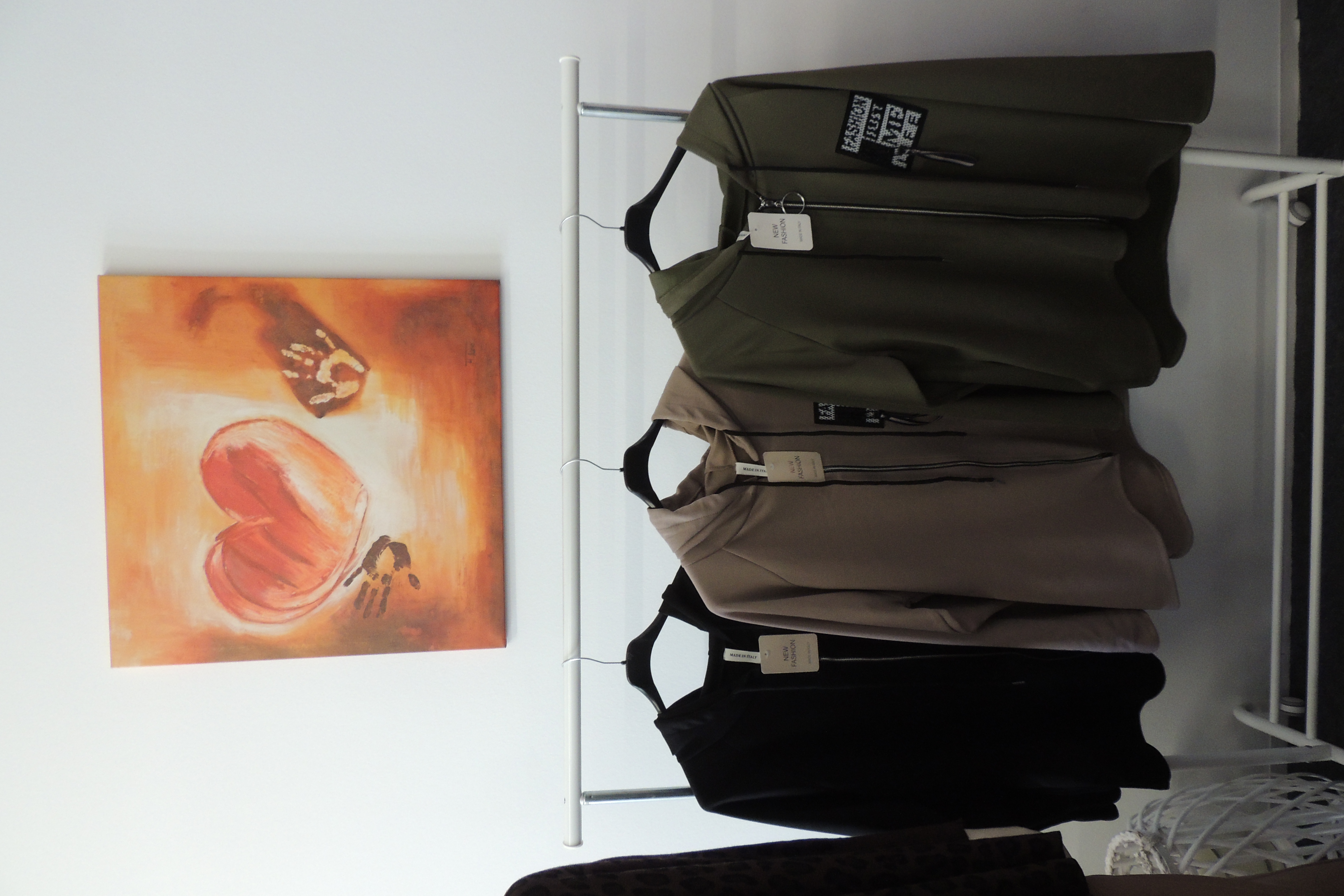 Jacke Shirt Tunika Hängerchen Softtouch Zipper Fashion Made in Italy Gr42,44,46