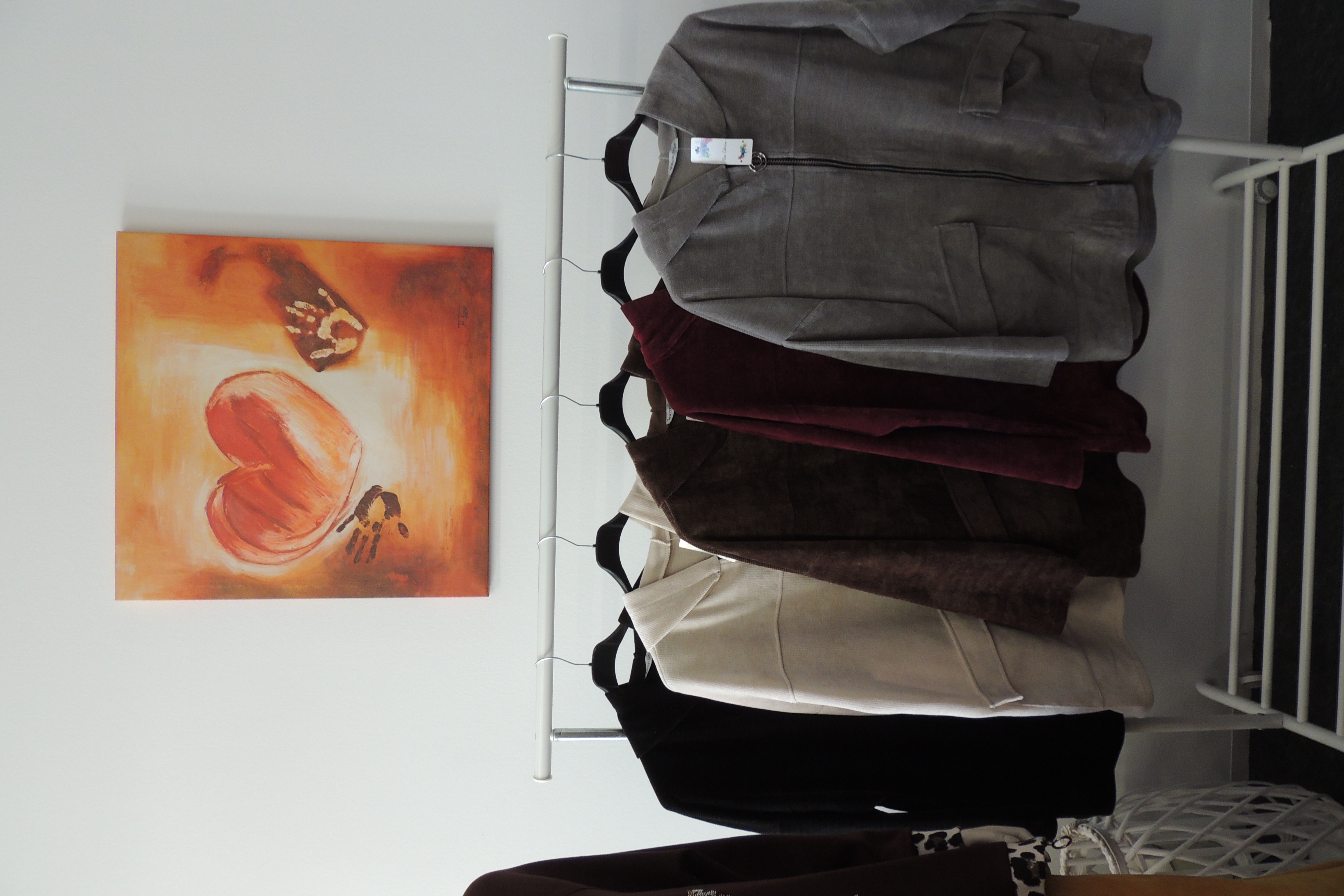 Jacke Shirt Tunika Hängerchen Cord Optik Made in Italy Gr 44,46,48