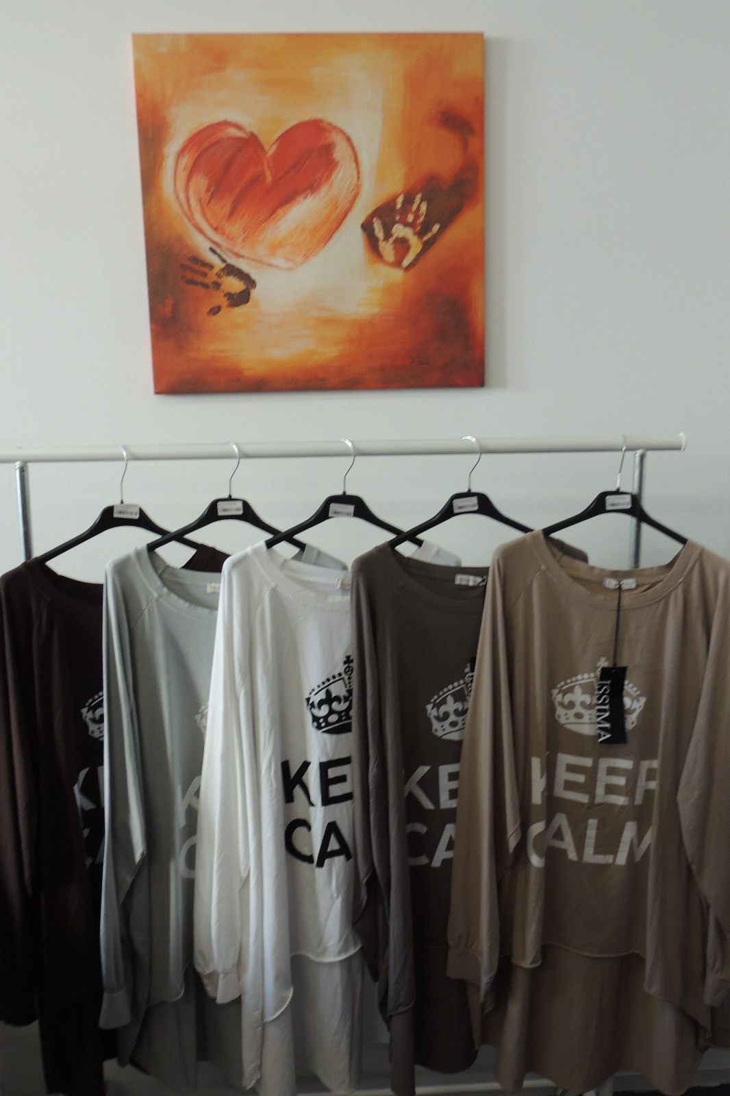 Shirt Tunika Hängerchen Made Italy Spruch Oh shit keep calm Gr46,48,50,52