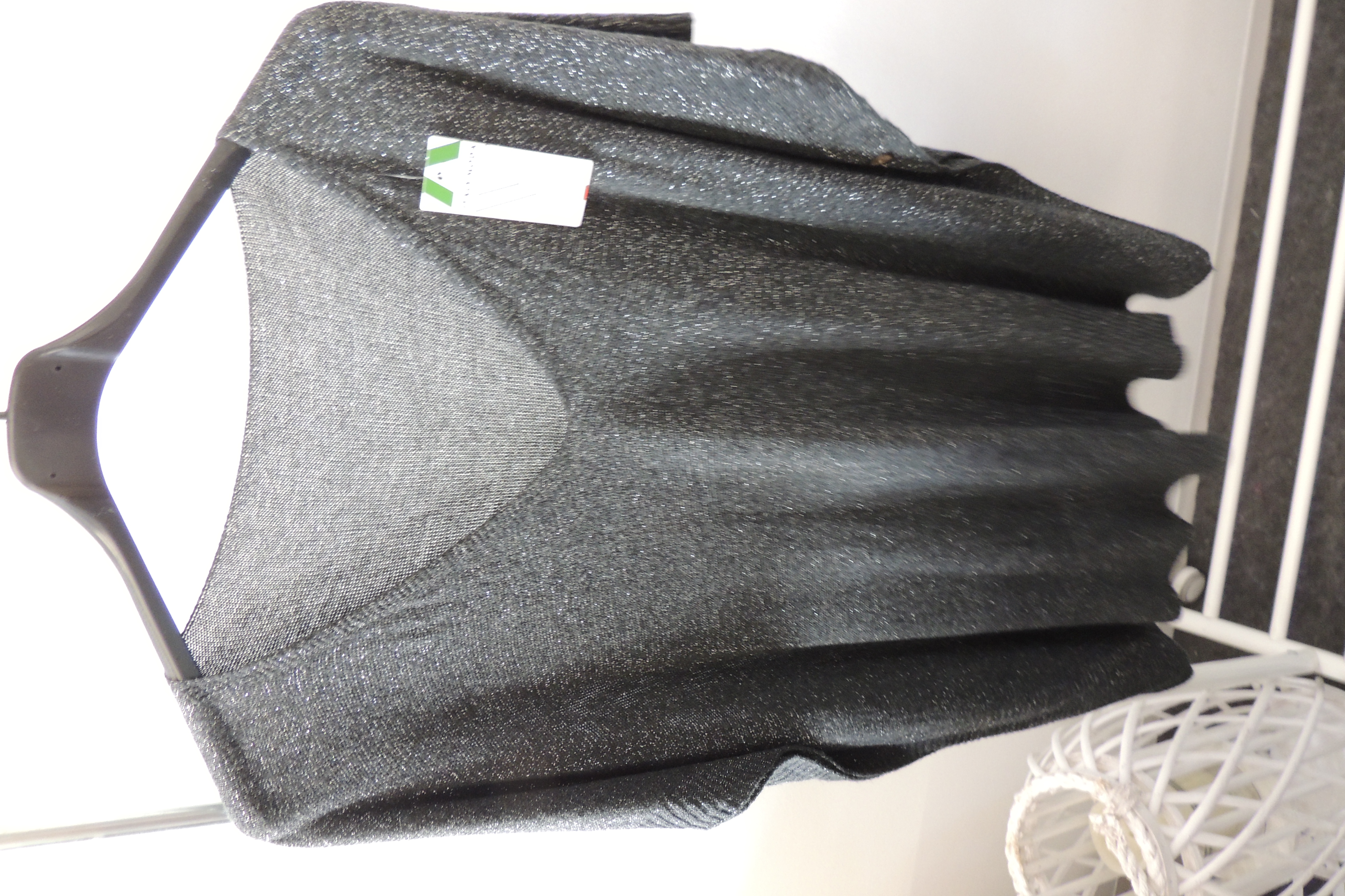 Pullunder Poncho Pullover Kurzarm Überwurf Glitzer Made in Italy 46,48,kl50