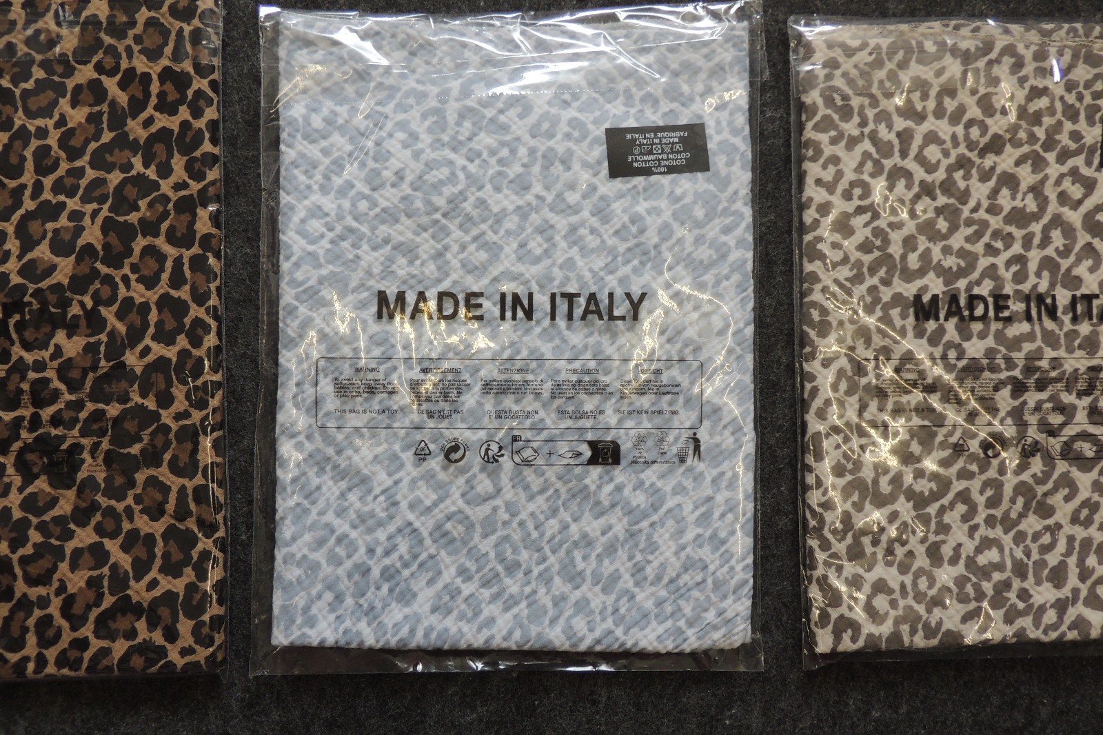 Dreieckstuch Tuch Schal Stola Damen Musselin Leo groß XXL weich Made Italy