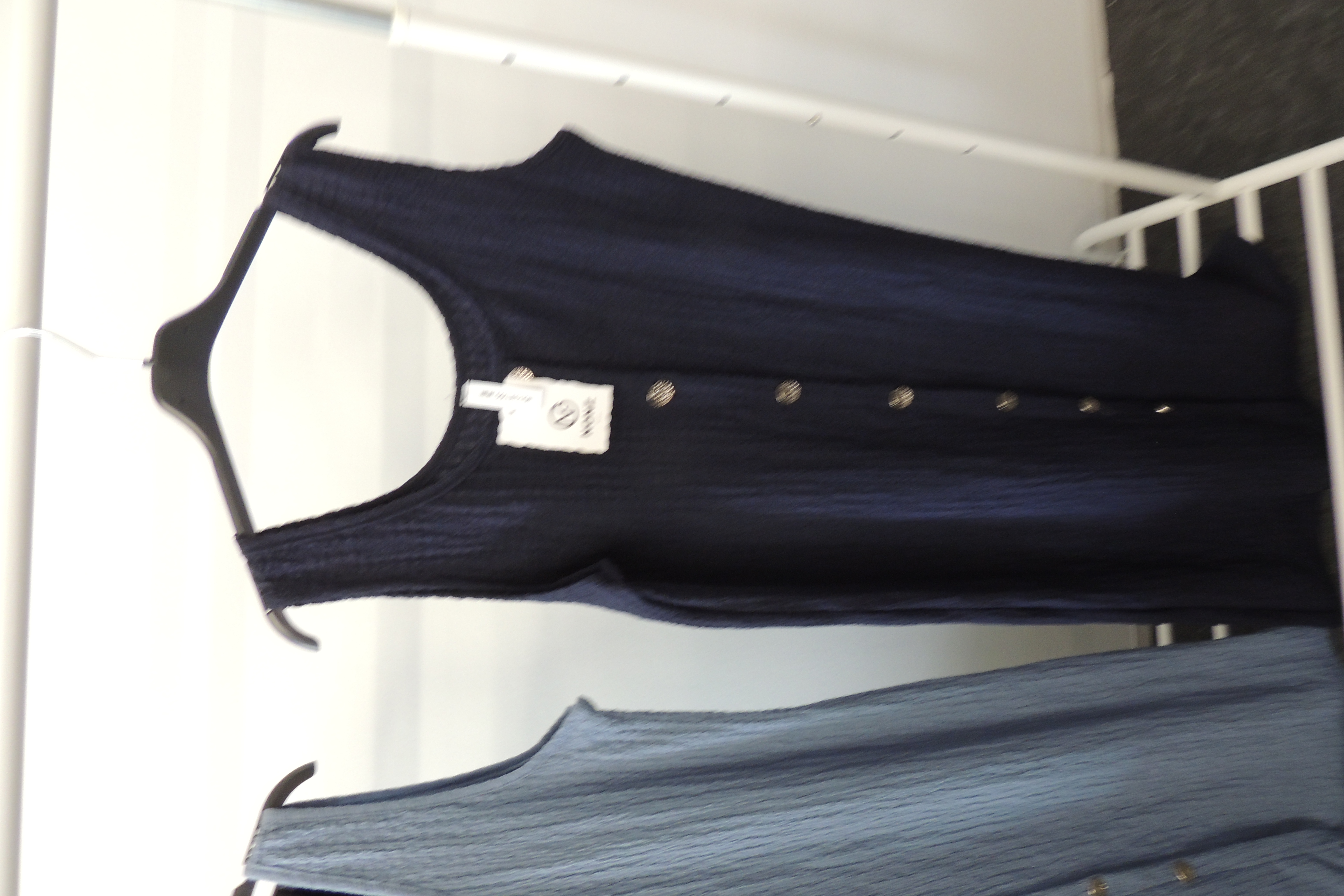 Kleid Sommerkleid Hängerchen Shirt Waffeloptik Knopfleiste Made in Italy 42,44,46