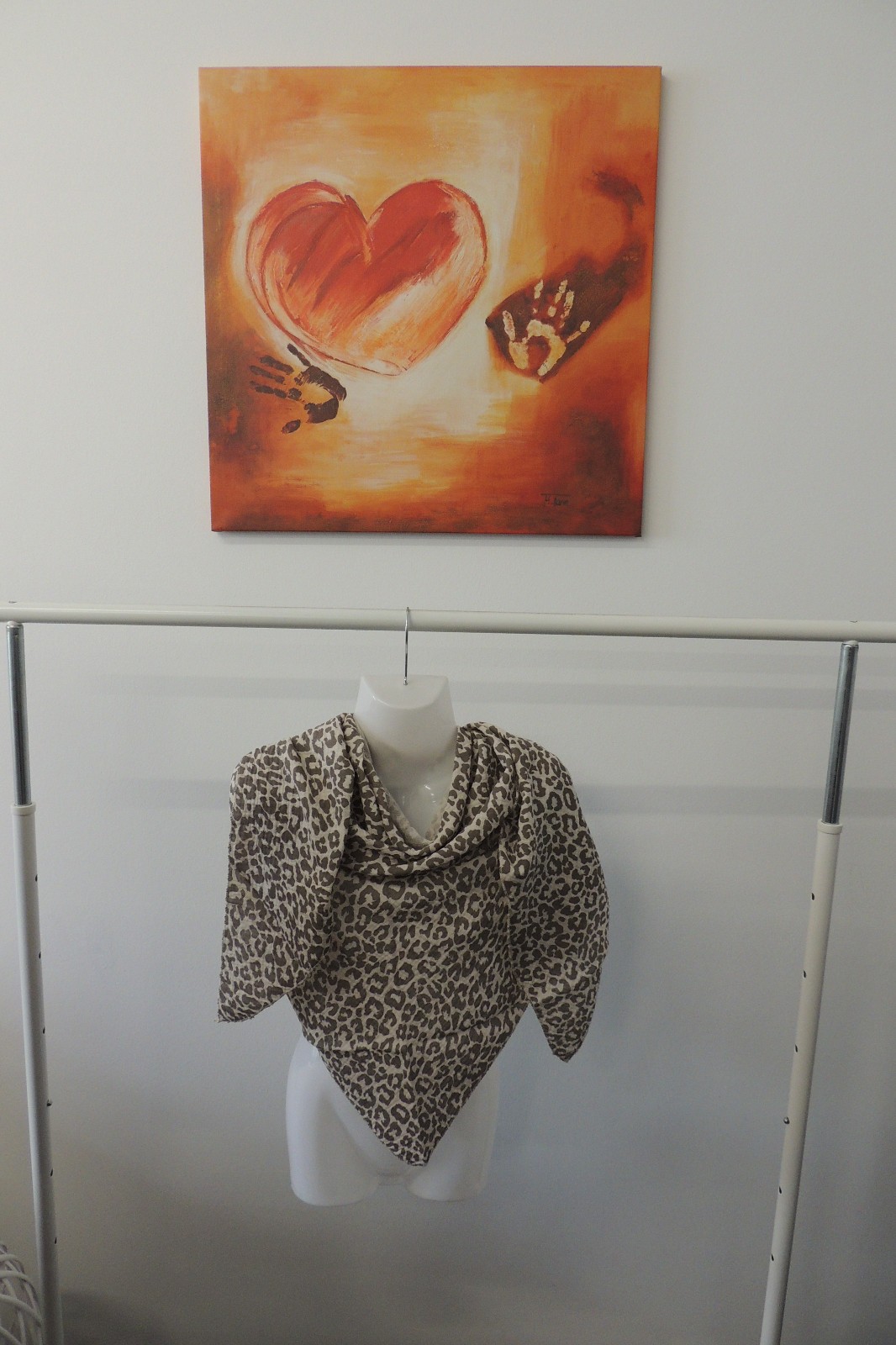 Dreieckstuch Tuch Schal Stola Damen Musselin Leo groß XXL weich Made Italy