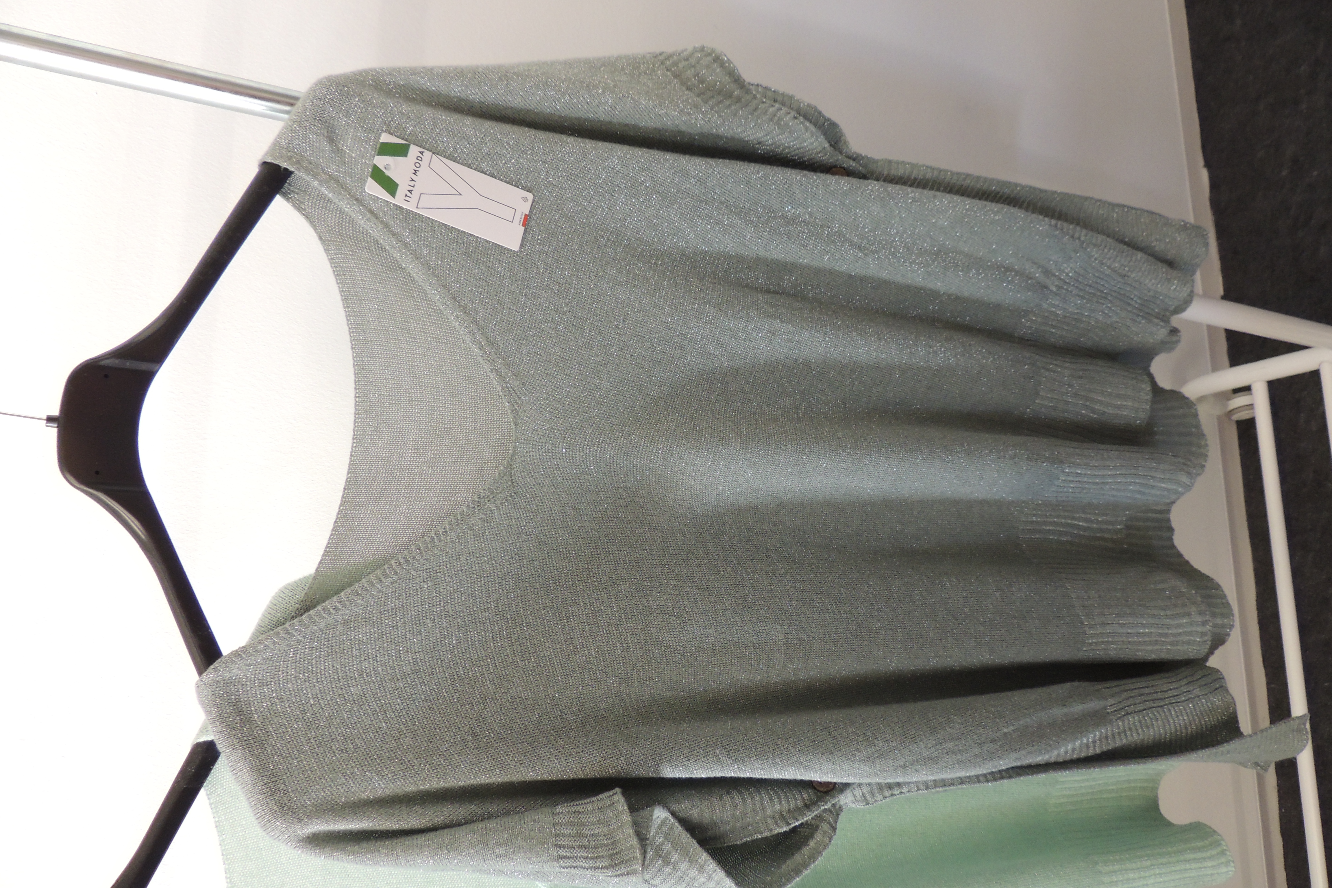 Pullunder Poncho Pullover Kurzarm Überwurf Glitzer Made in Italy 46,48,kl50