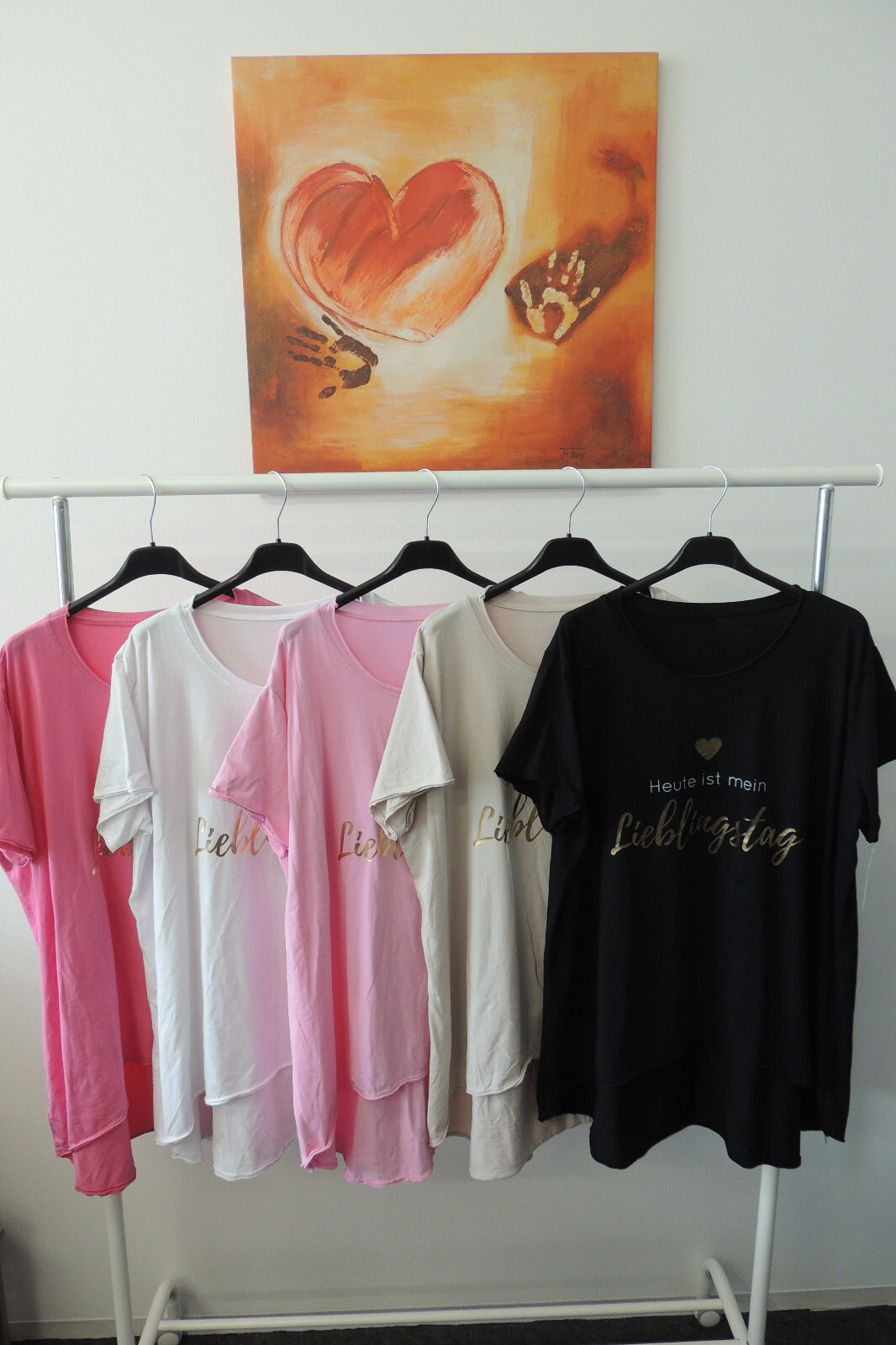 T-Shirt Tunika Hängerchen Made in Italy Lieblingstag Spruch 46,48,50 