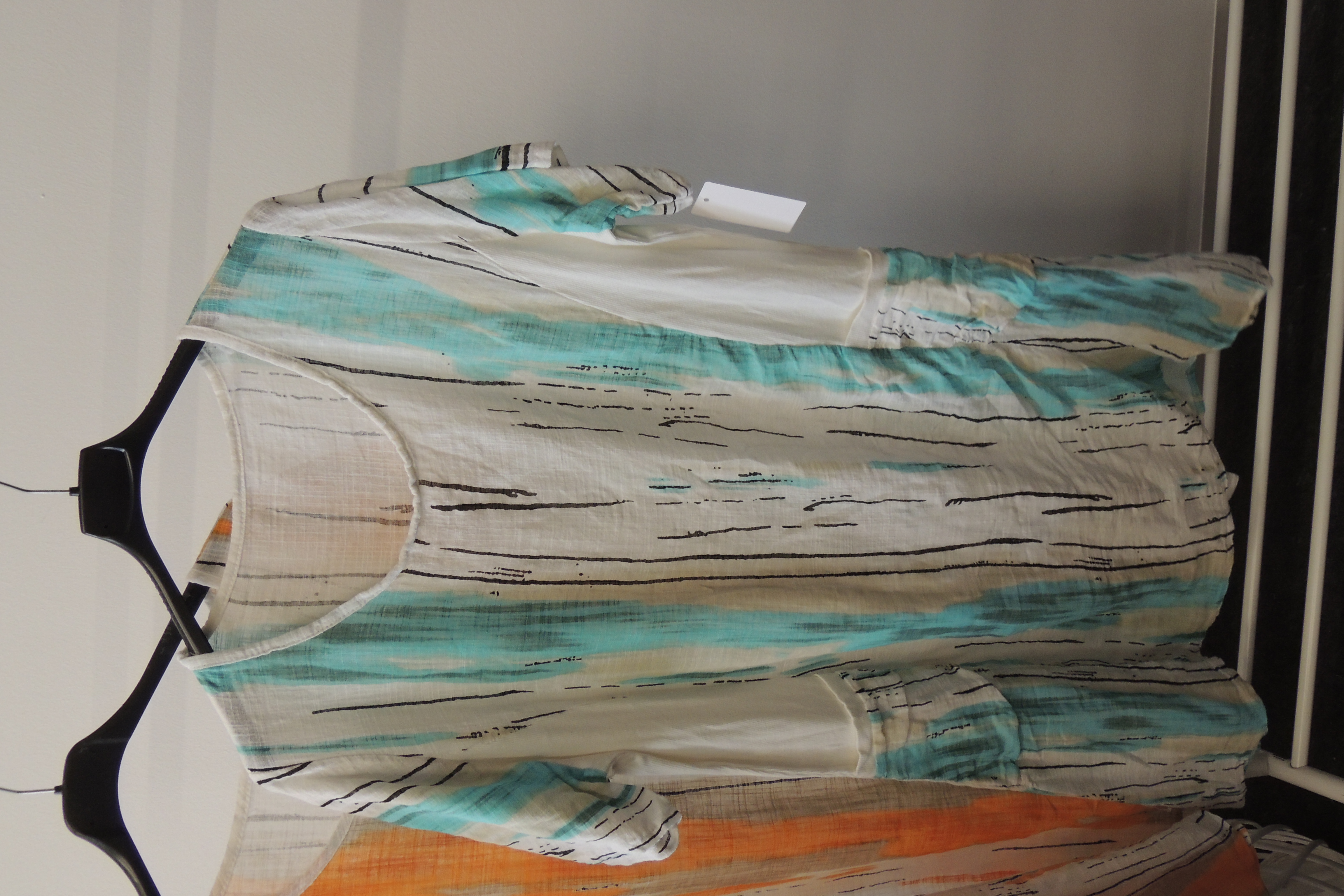 Longshirt Kleid Sommerkleid Hängerchen Shirt Tunika Made in Italy44,46,48