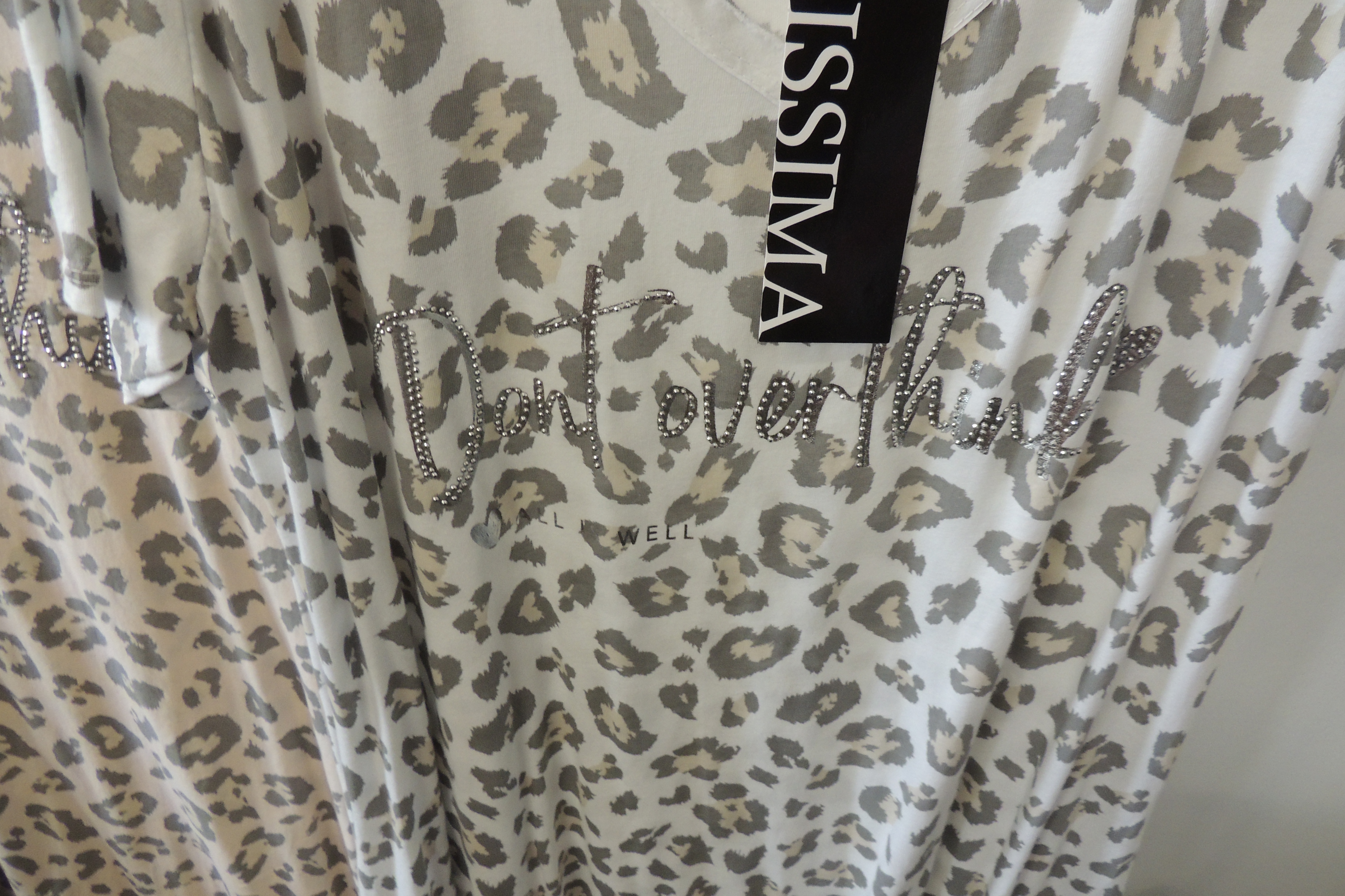 Kleid Sommerkleid Hängerchen Shirt Leo Spruch Denk nicht Made in Italy42,44,46