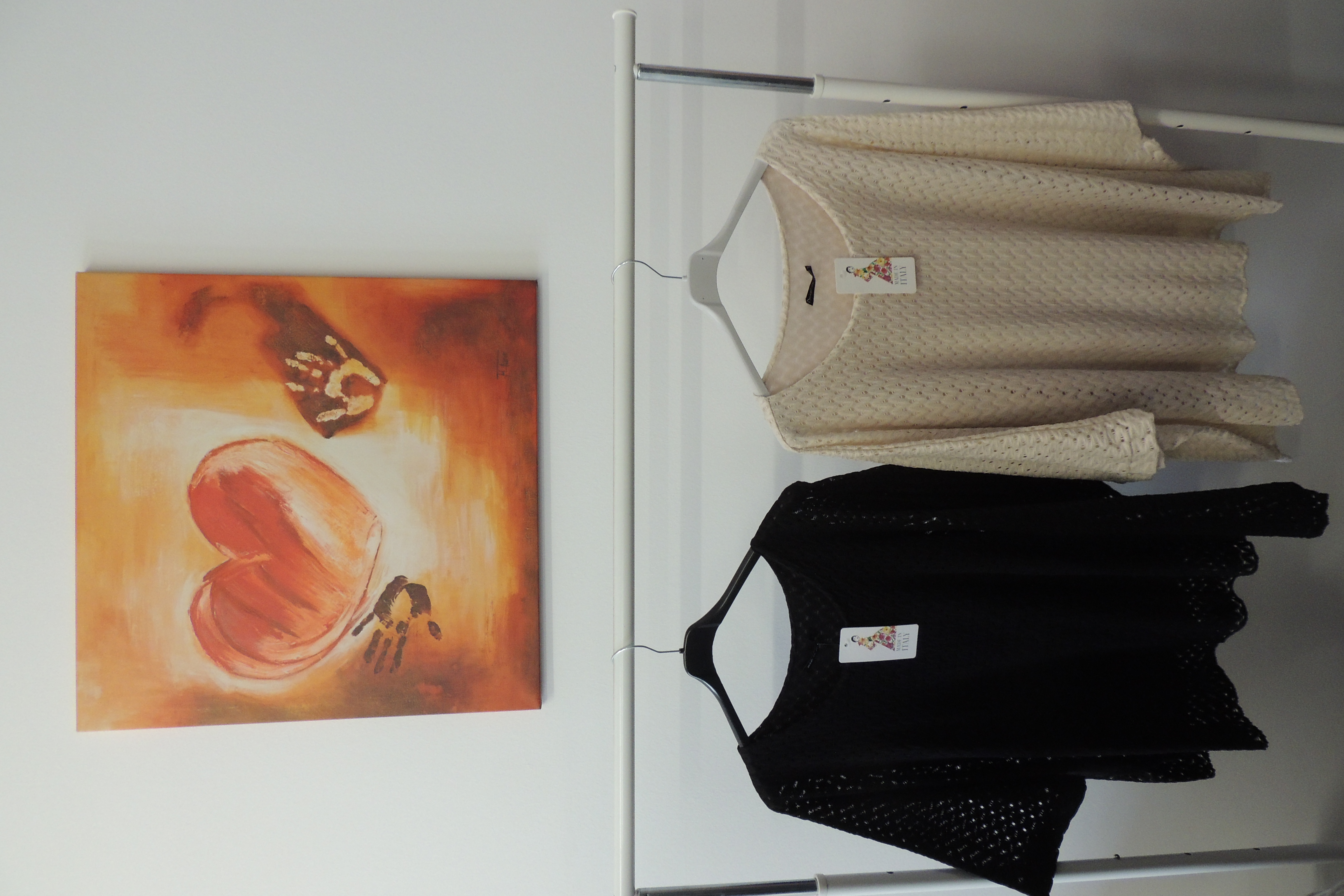 T-Shirt Tunika Hängerchen Lochi cut out Untertop Made in Italy 44,46,48