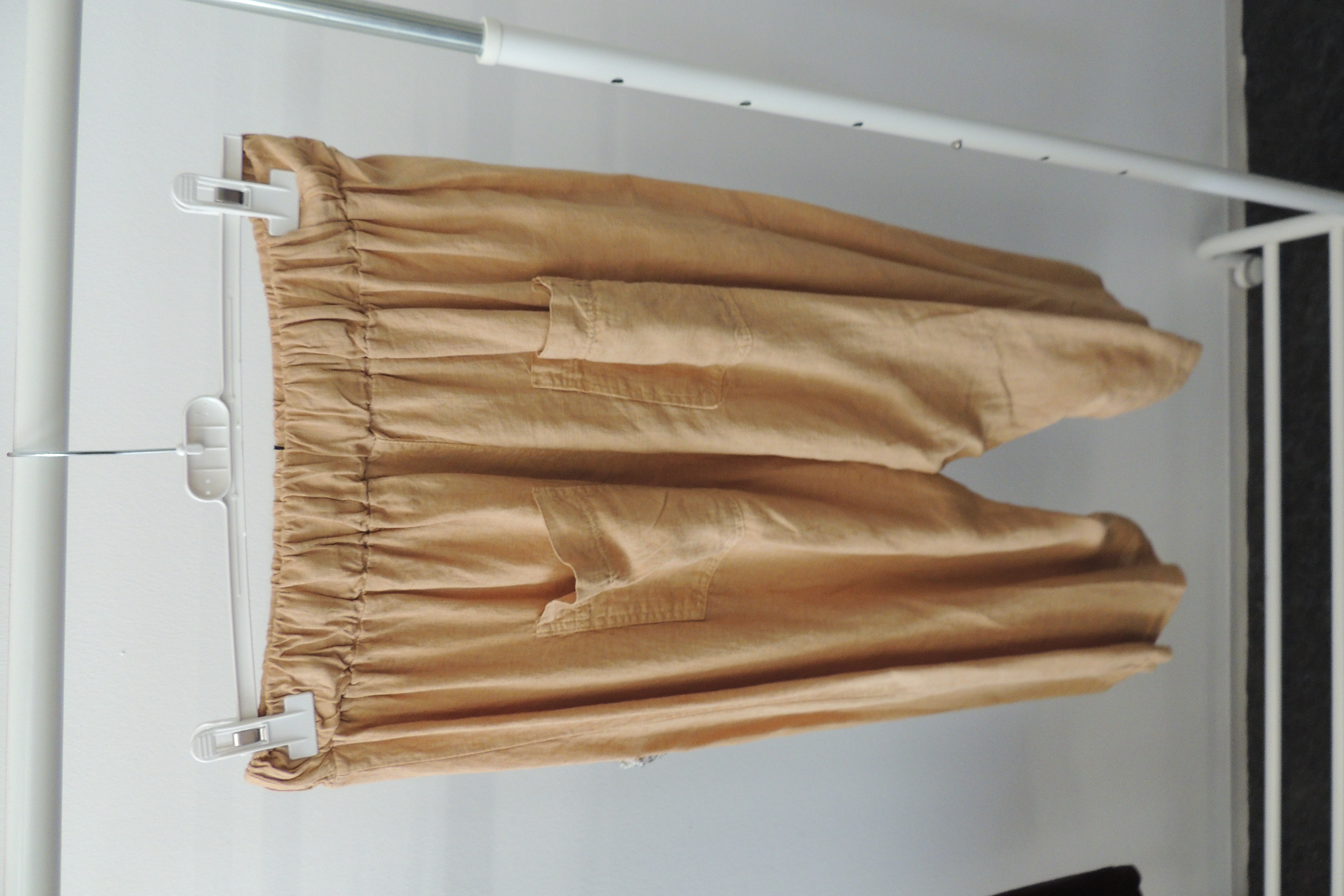 Hose Jogpant Paillette Leinen Baggy Capri 3/4 Made Italy Gr. 42,44,46