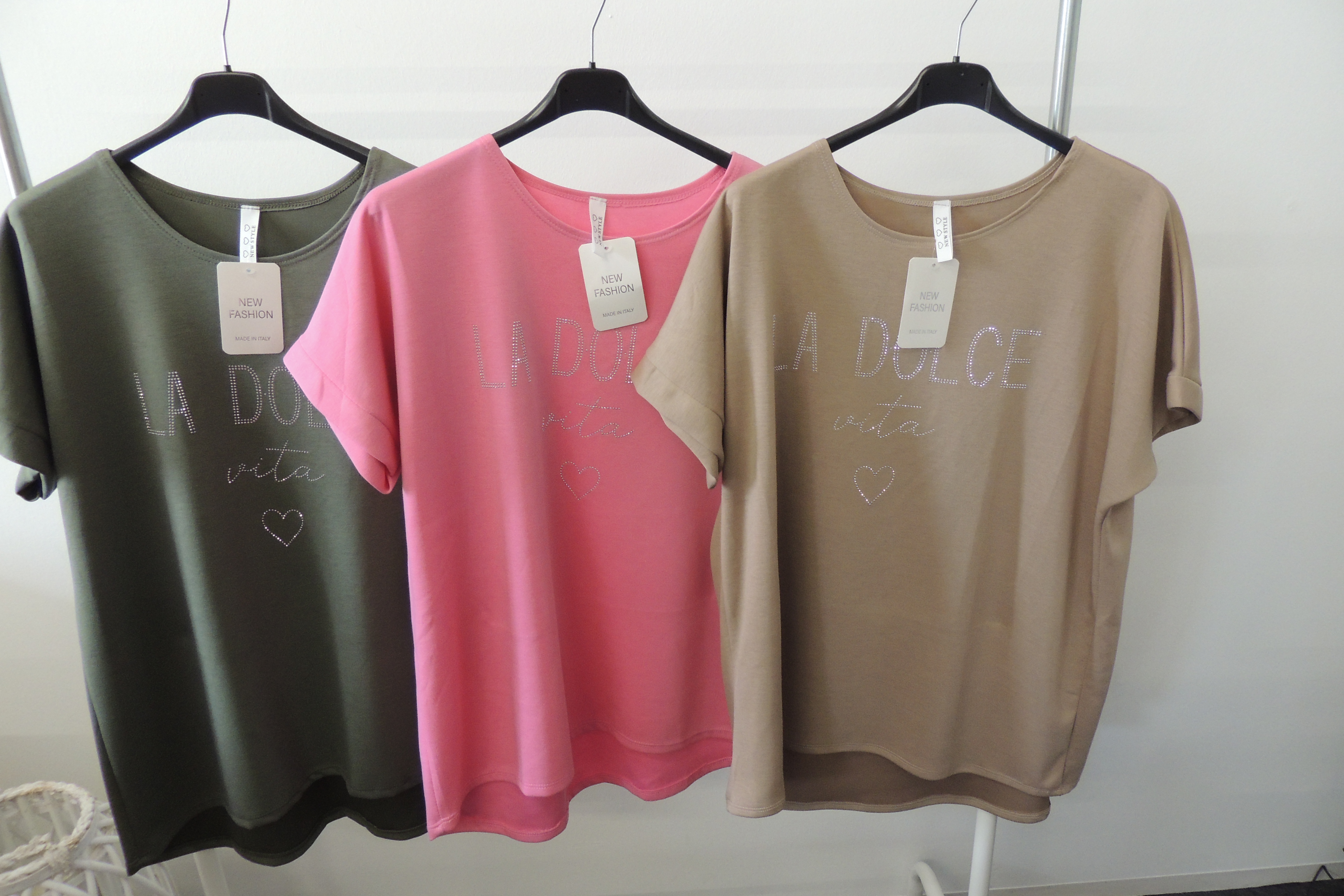 T-Shirt Tunika Hängerchen Softtouch La Dolce Vita Made Italy 44,46,kl48