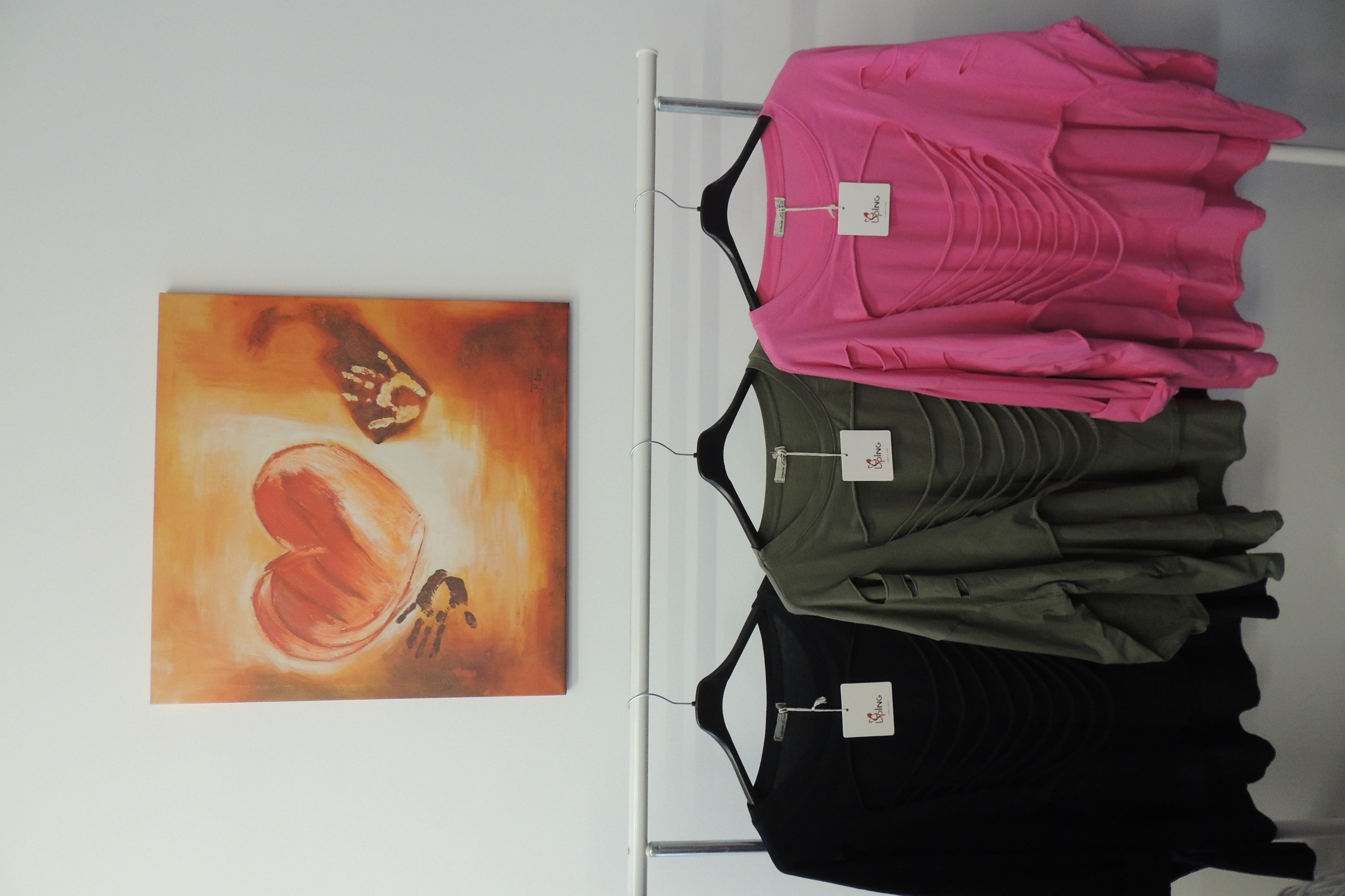 Shirt Tunika Hängerchen Lochi Cut out Netz Made Italy 44,46,48