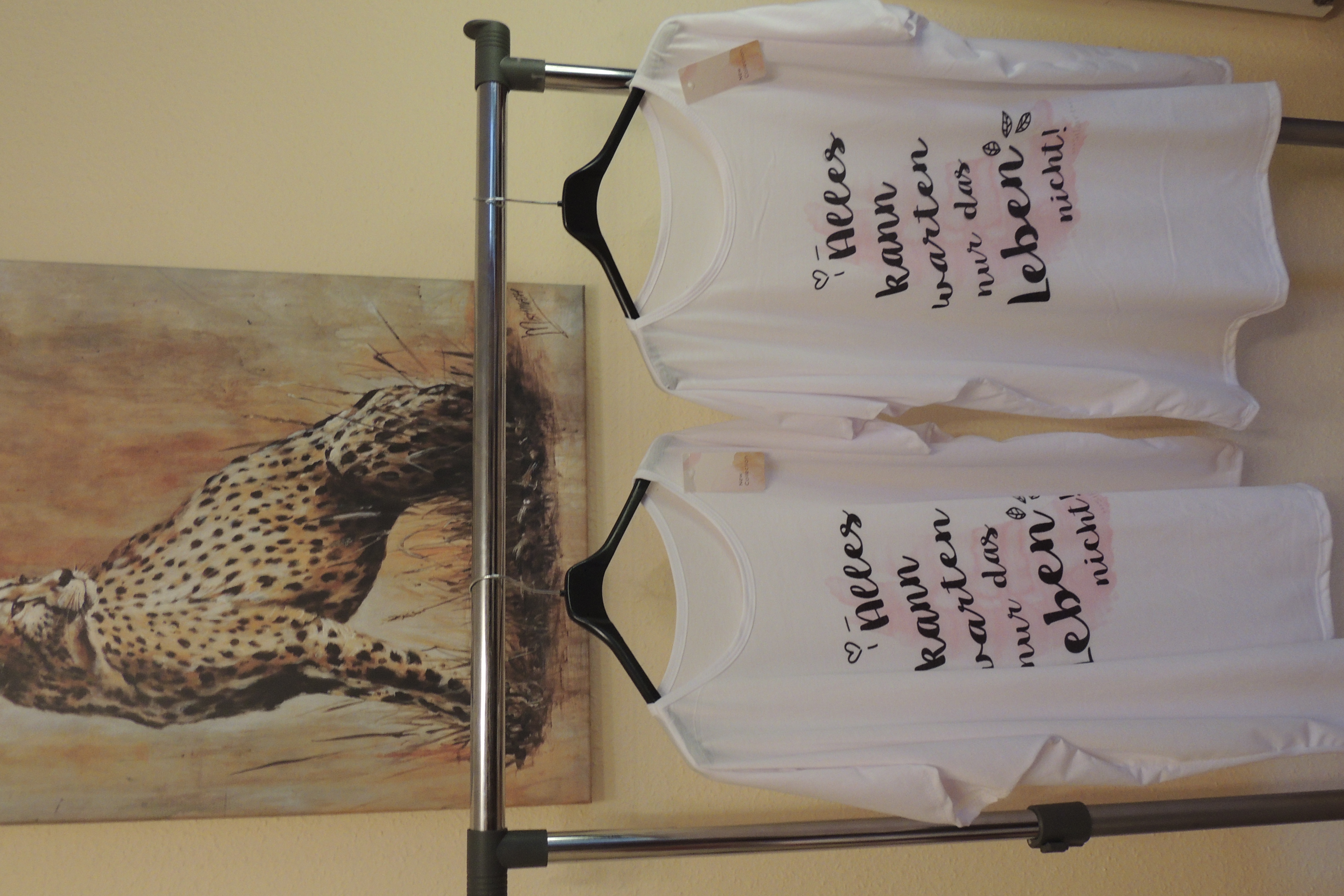 T-Shirt Tunika Hängerchen Made in Italy Spruch Alles kann warten 44,46,48