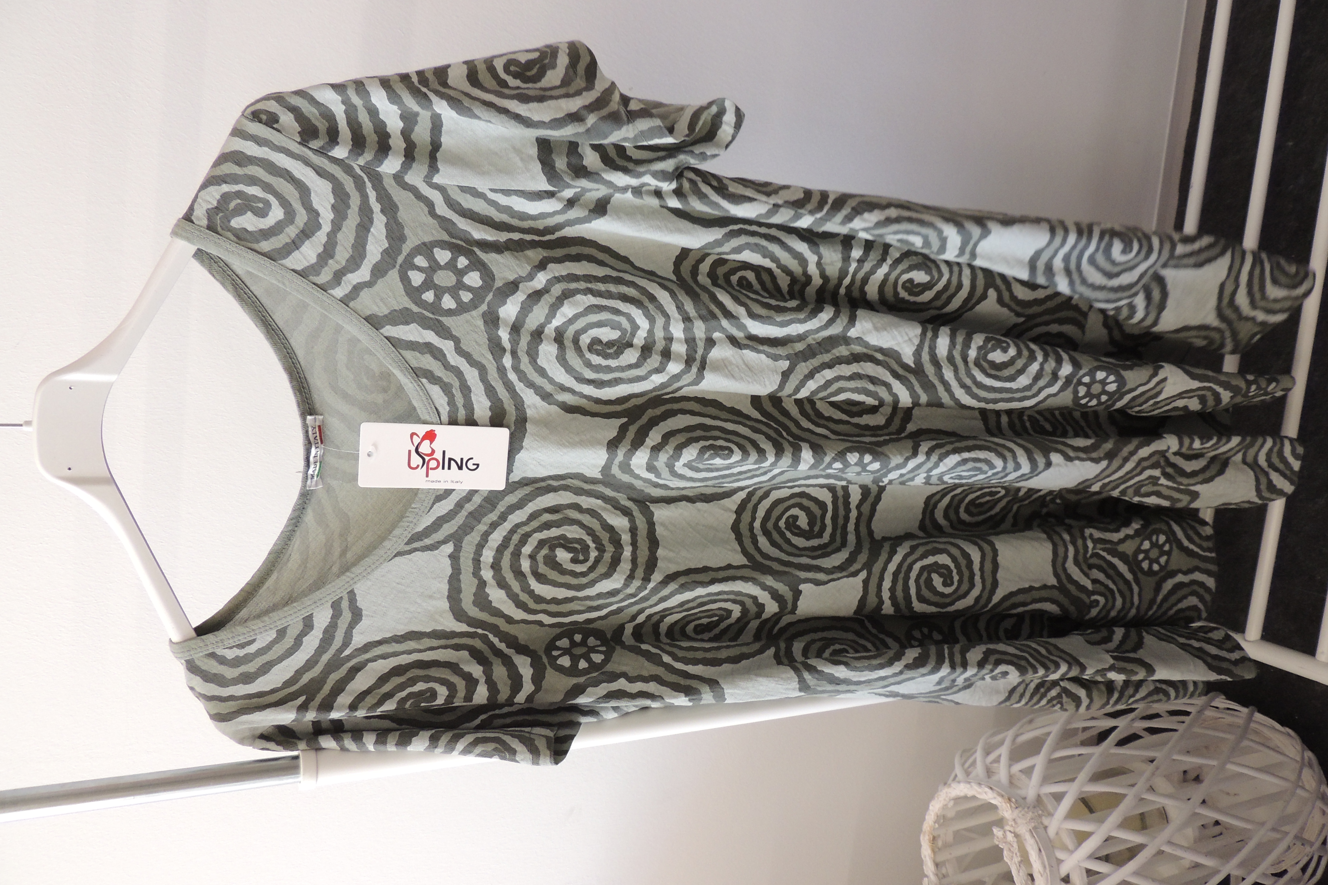Kleid Sommerkleid Hängerchen Shirt Tunika Kreise Made Italy 46,48,kl50