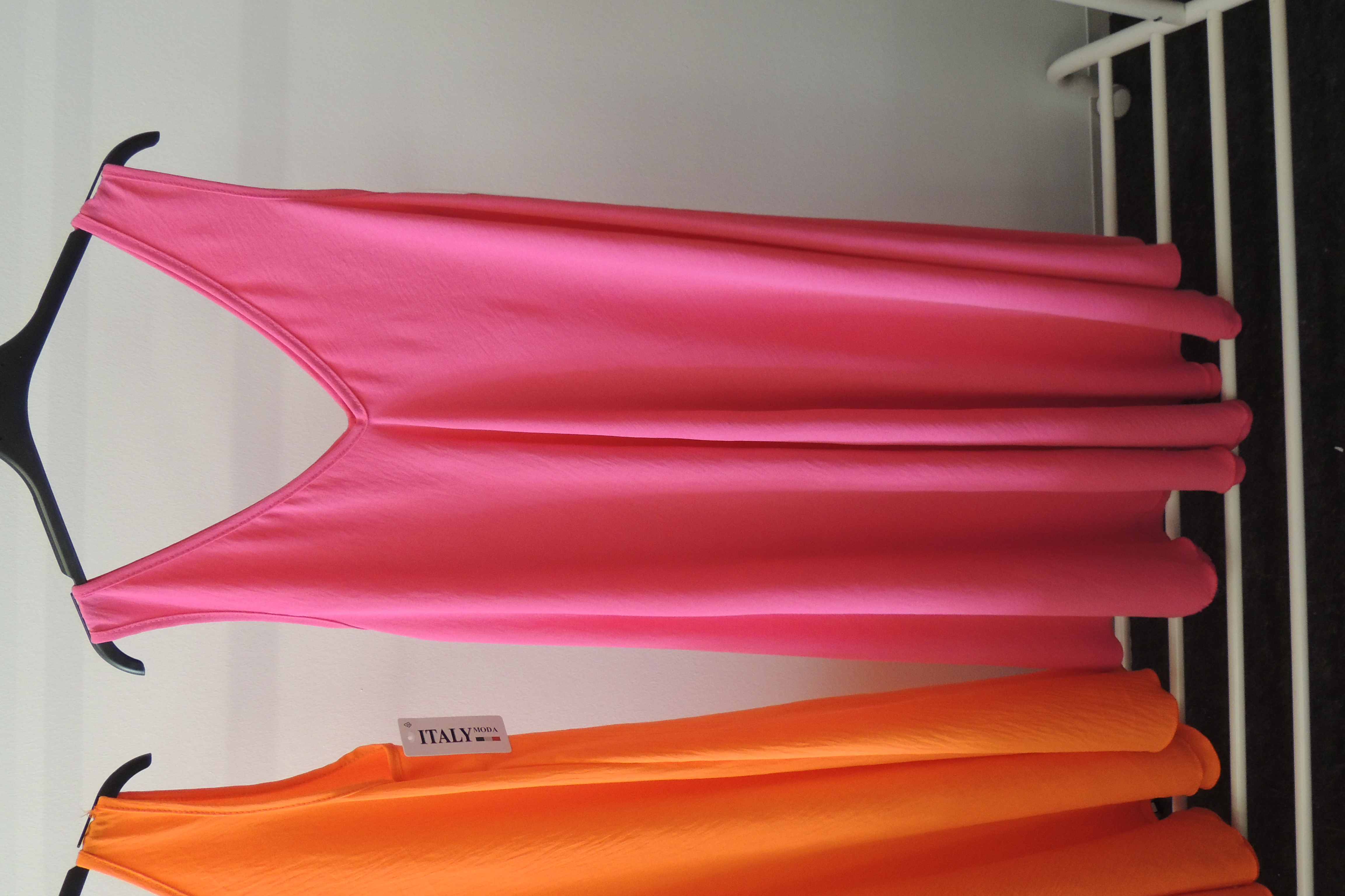 Kleid Sommerkleid Hängerchen Shirt Tunika Uni Made Italy 44,46,48