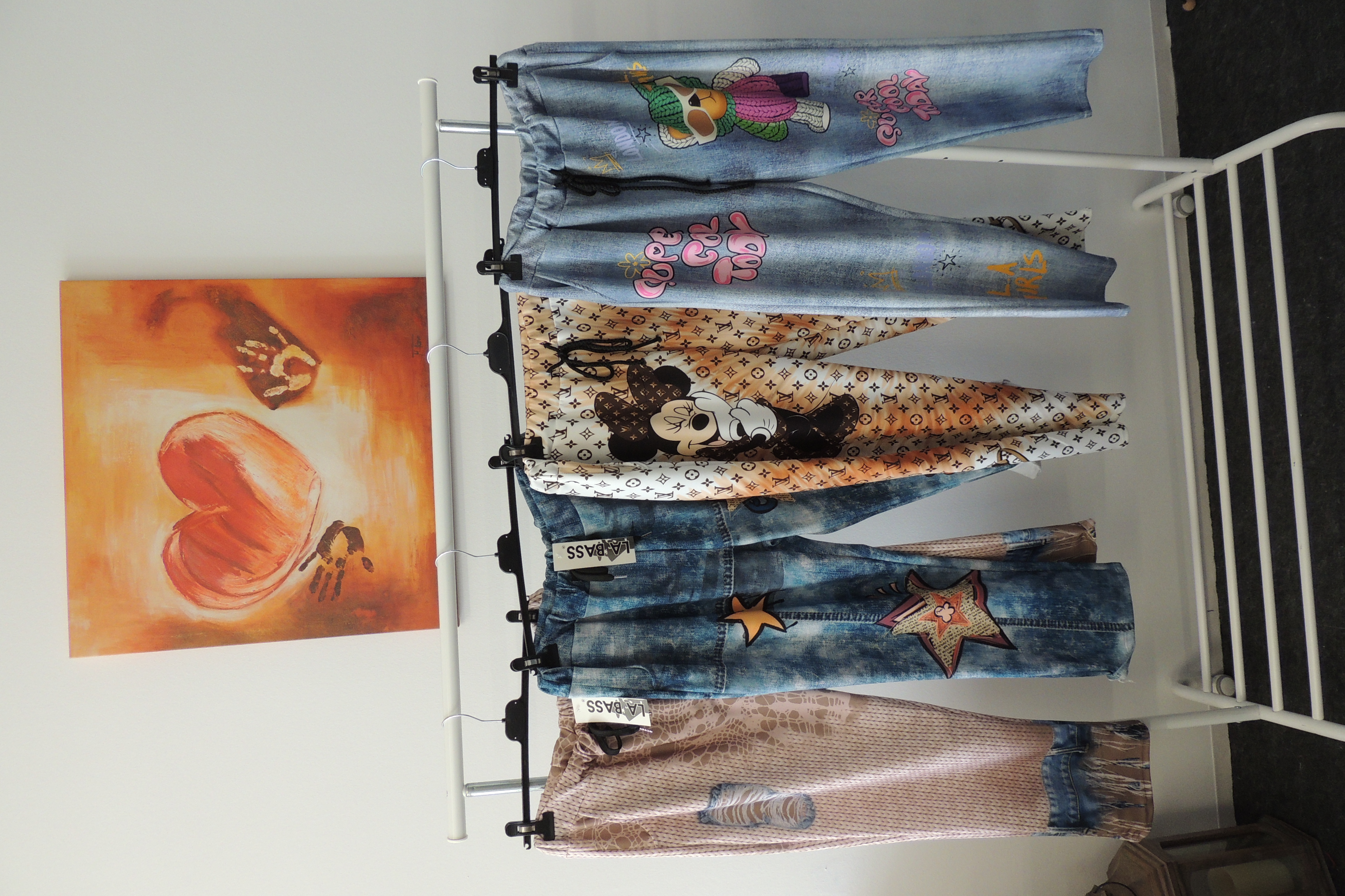 Hose Jogpant Print Muster Motiv Stretch Made Italy La Bass Gr 44,46,48