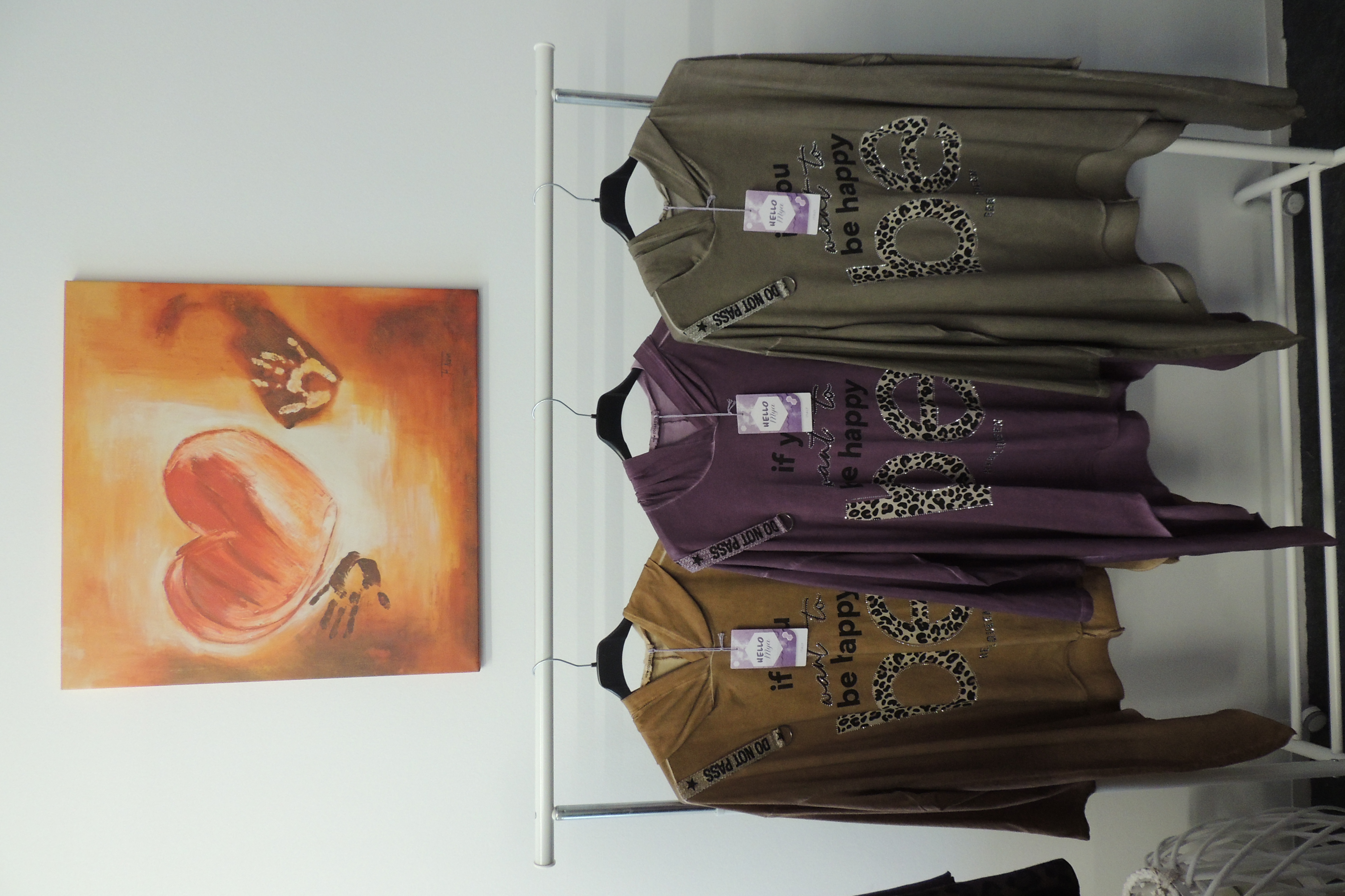 Shirt Tunika Hoodie Hängerchen Spruch Be Rebelqueen Leo Glitzer Made Italy 44,46,48