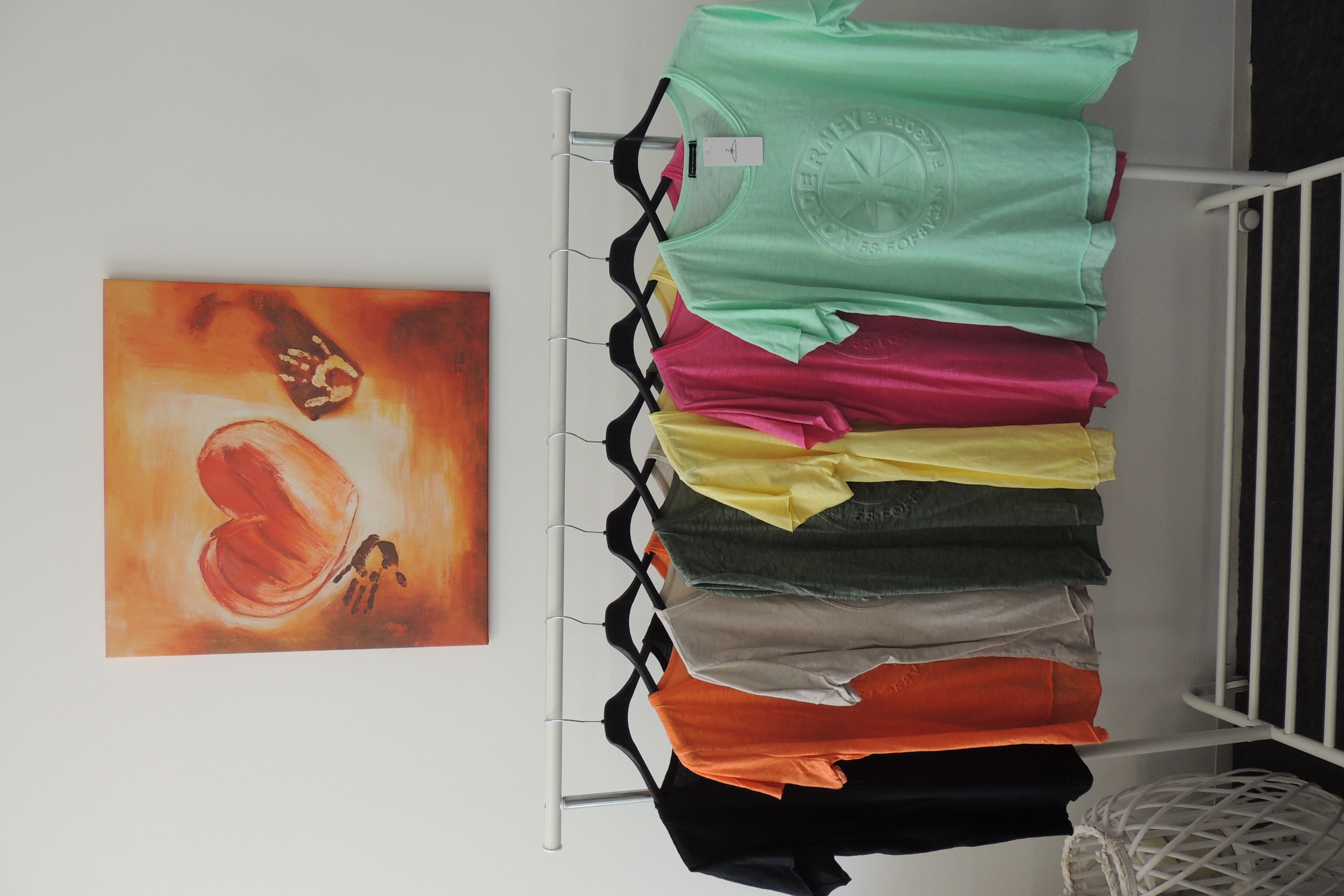T-Shirt Tunika Hängerchen 3D Druck Norderney Maritim Made in Italy 44,46,kl48