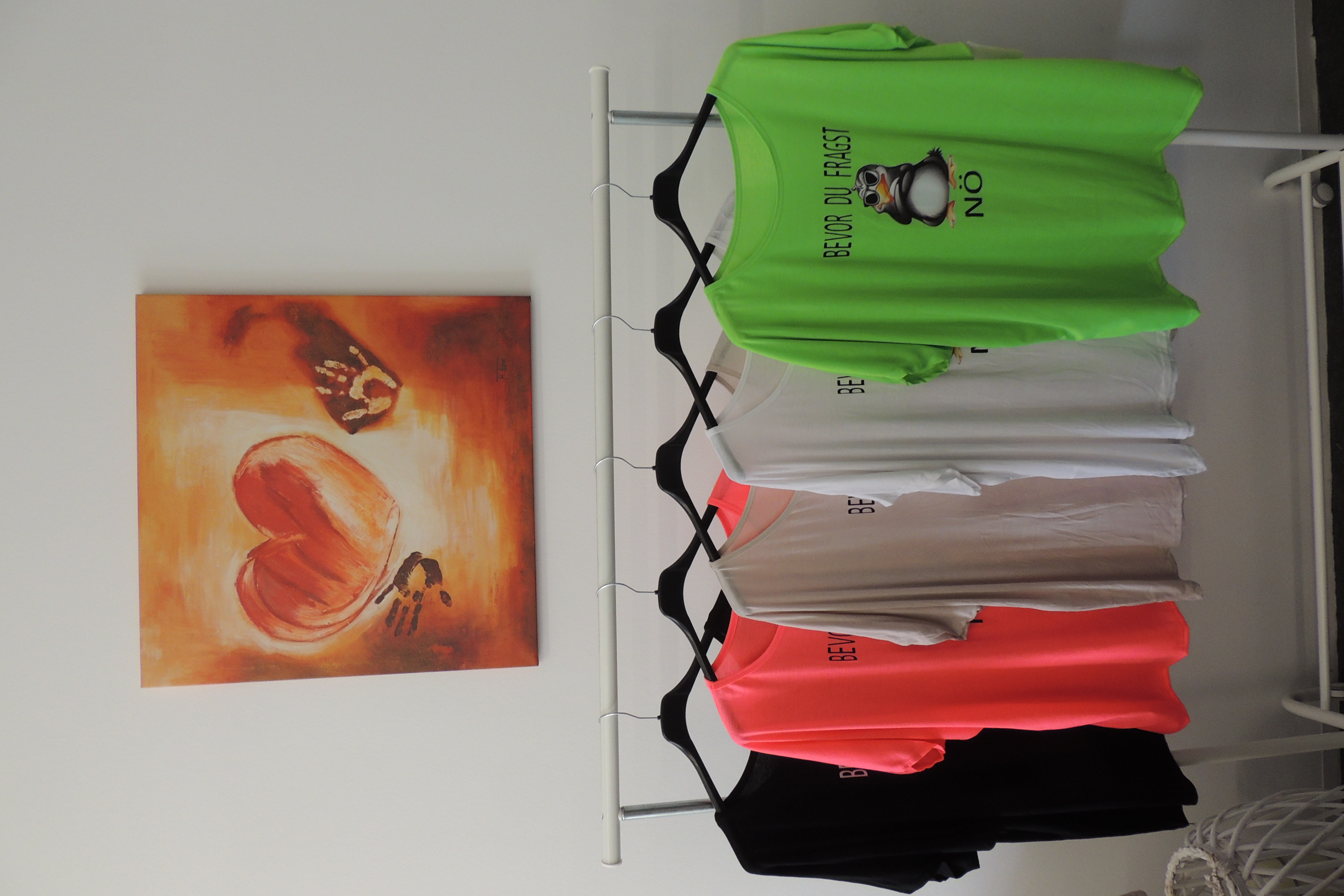 T-Shirt Tunika Hängerchen Made in Italy Bevor Du fragst Nö Spruch 44,46,48