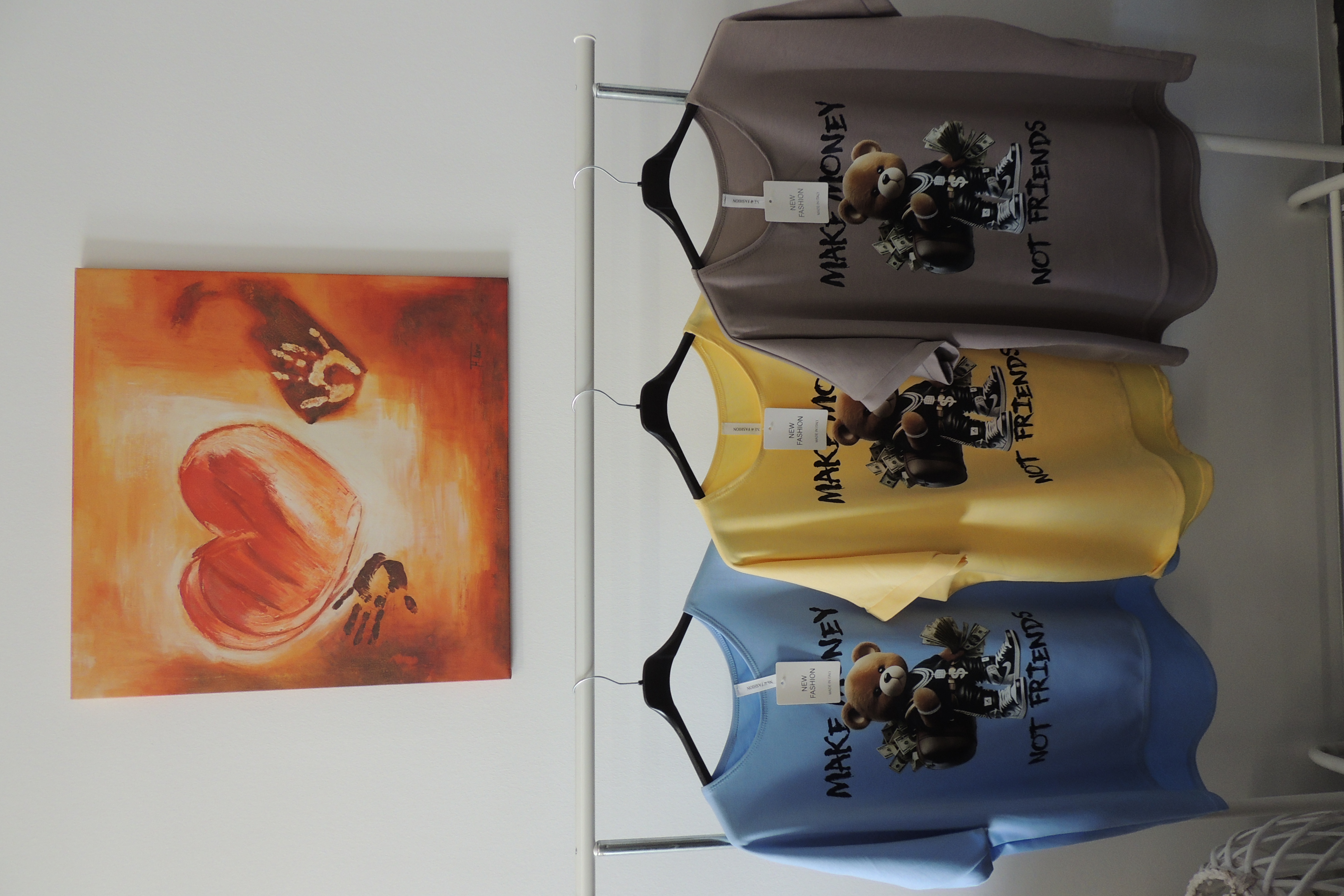 T-Shirt Tunika Hängerchen Made Italy Softtouch Make Money 44,46,48