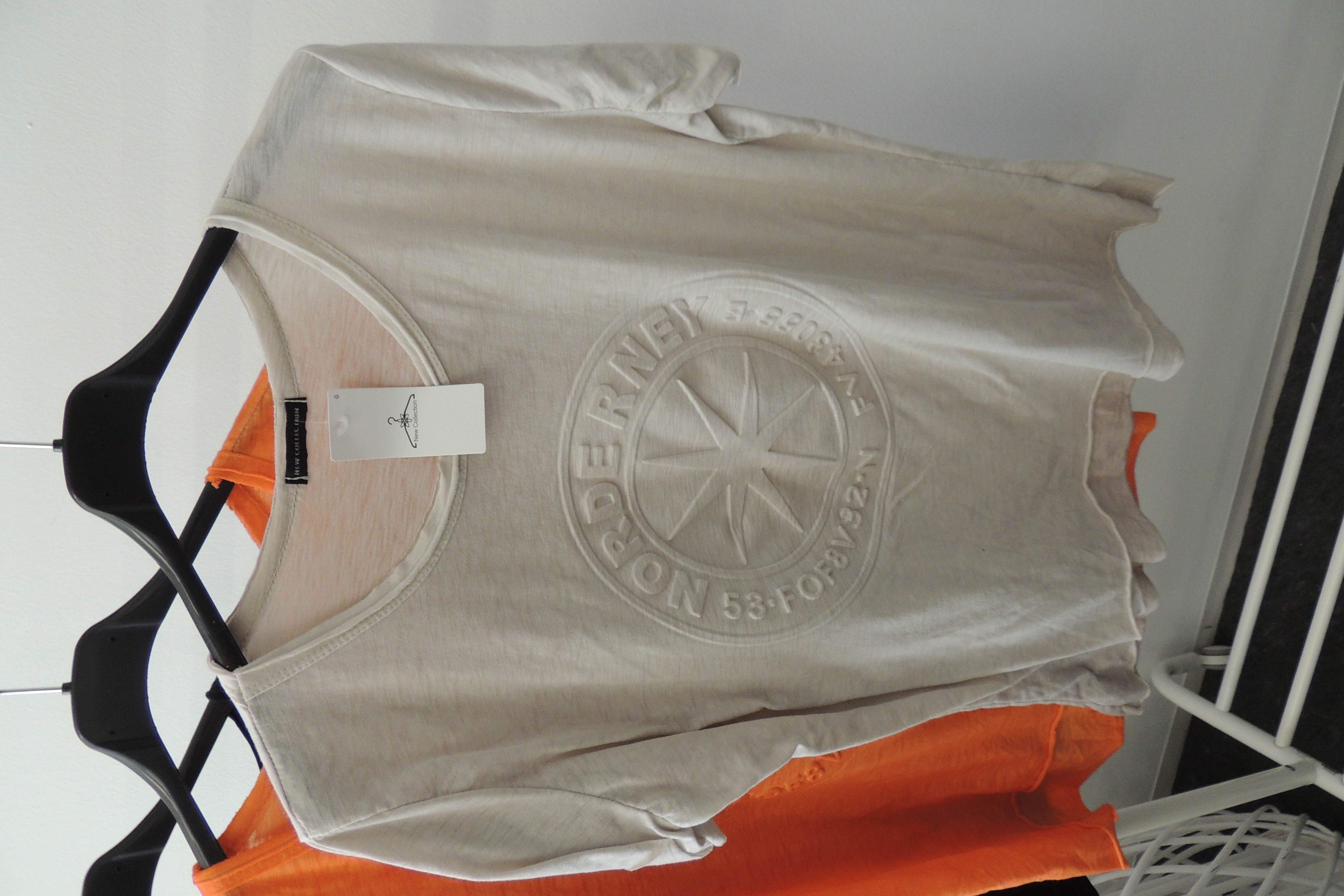 T-Shirt Tunika Hängerchen 3D Druck Norderney Maritim Made in Italy 44,46,kl48