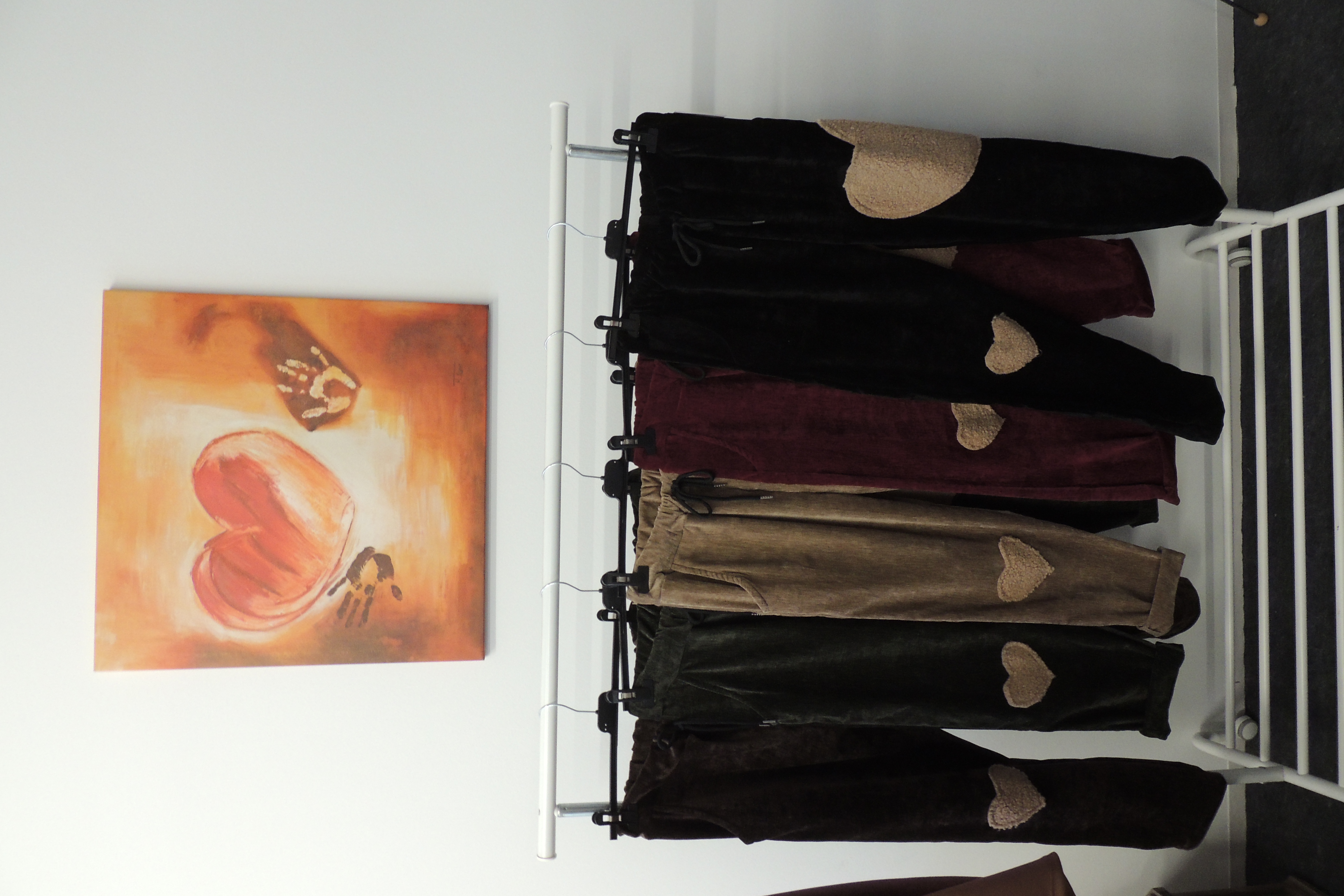 Hose Jogpant Samt Herz Teddyfell Velour weich Made Italy Gr. 42,44,46