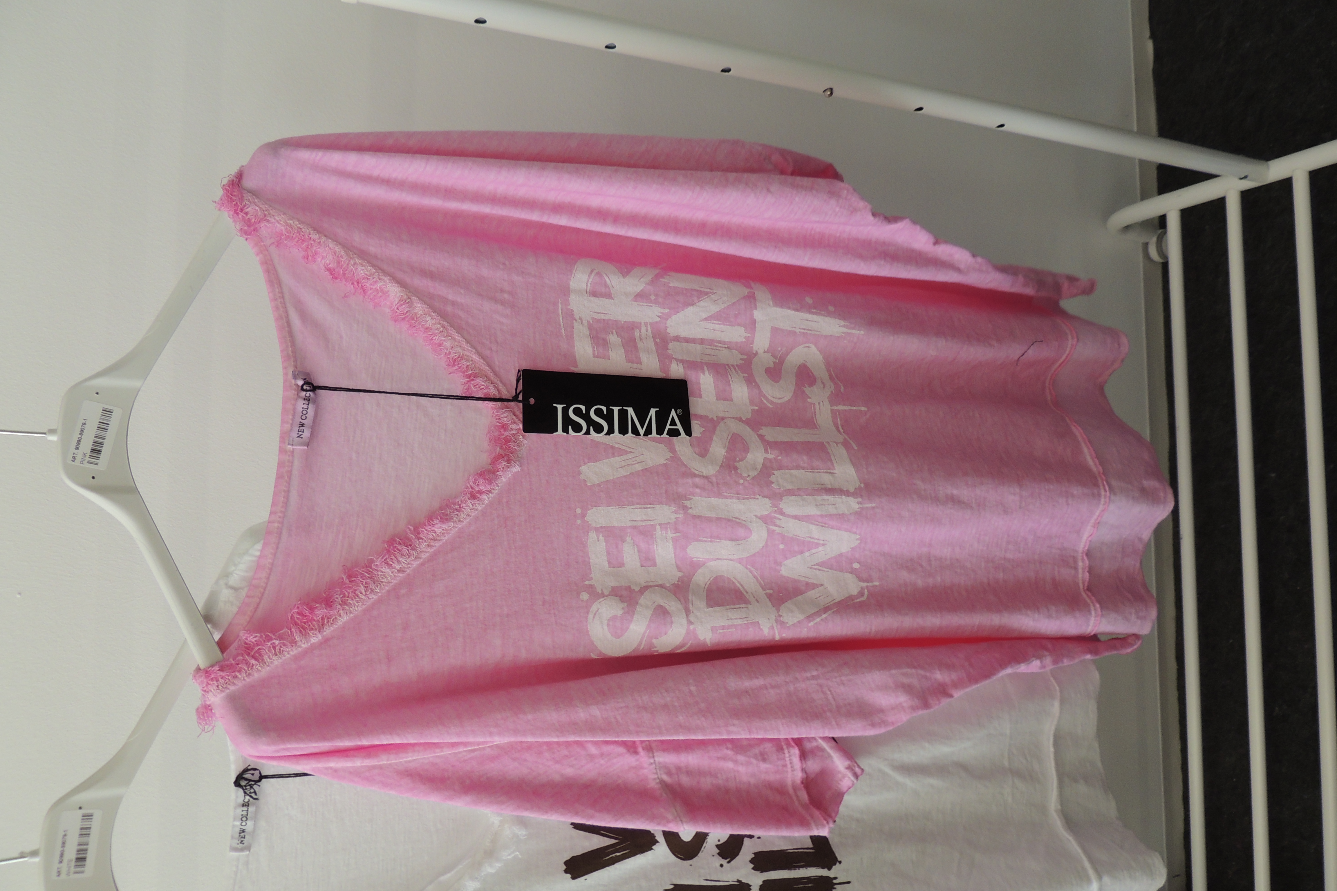 T-Shirt Tunika Hängerchen Tunika Spruch Sei wer Du sein Made in Italy 44,46,48