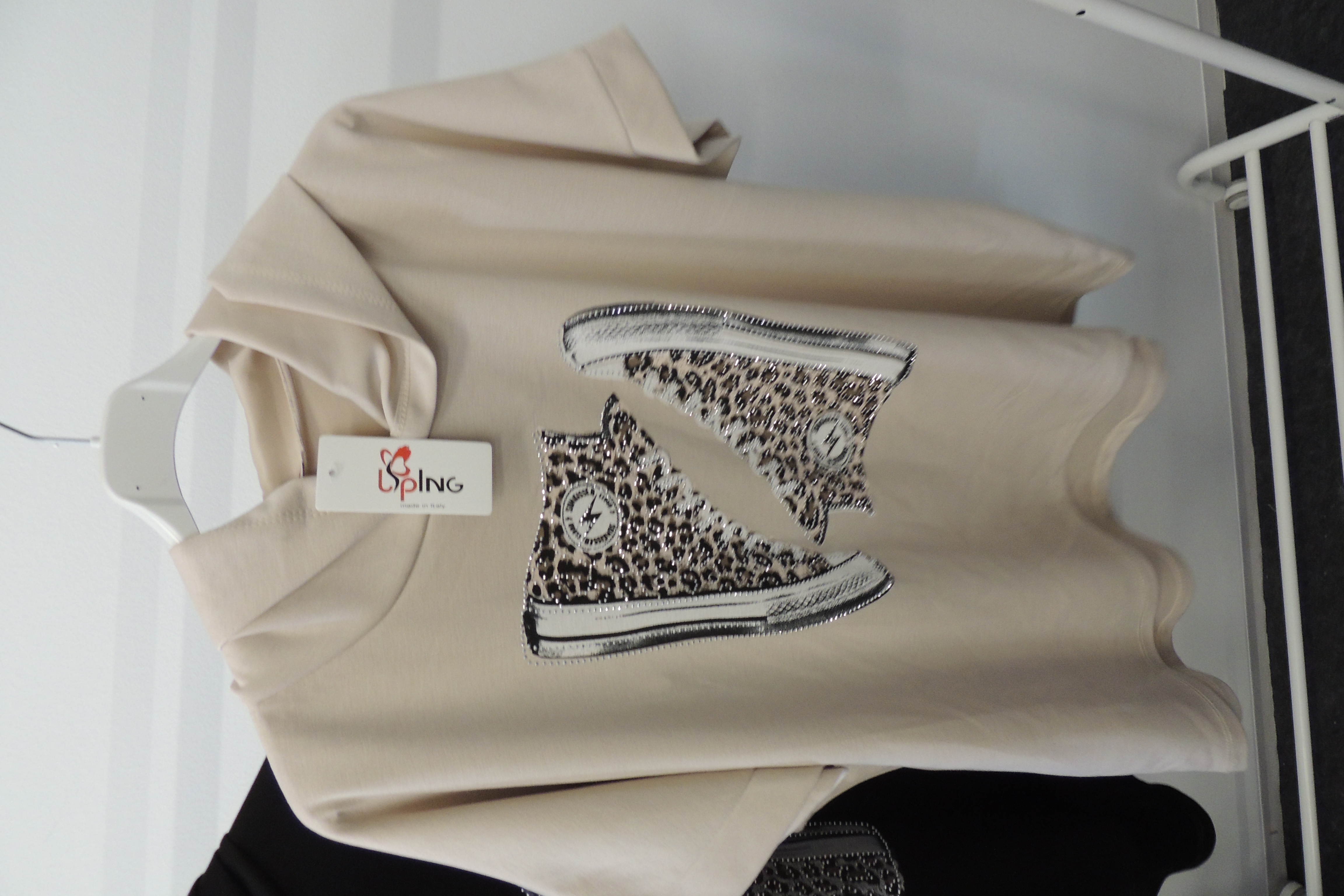 T-Shirt Hoodie Tunika Hängerchen Softtouch Leo Schuh Made Italy 42,44,46