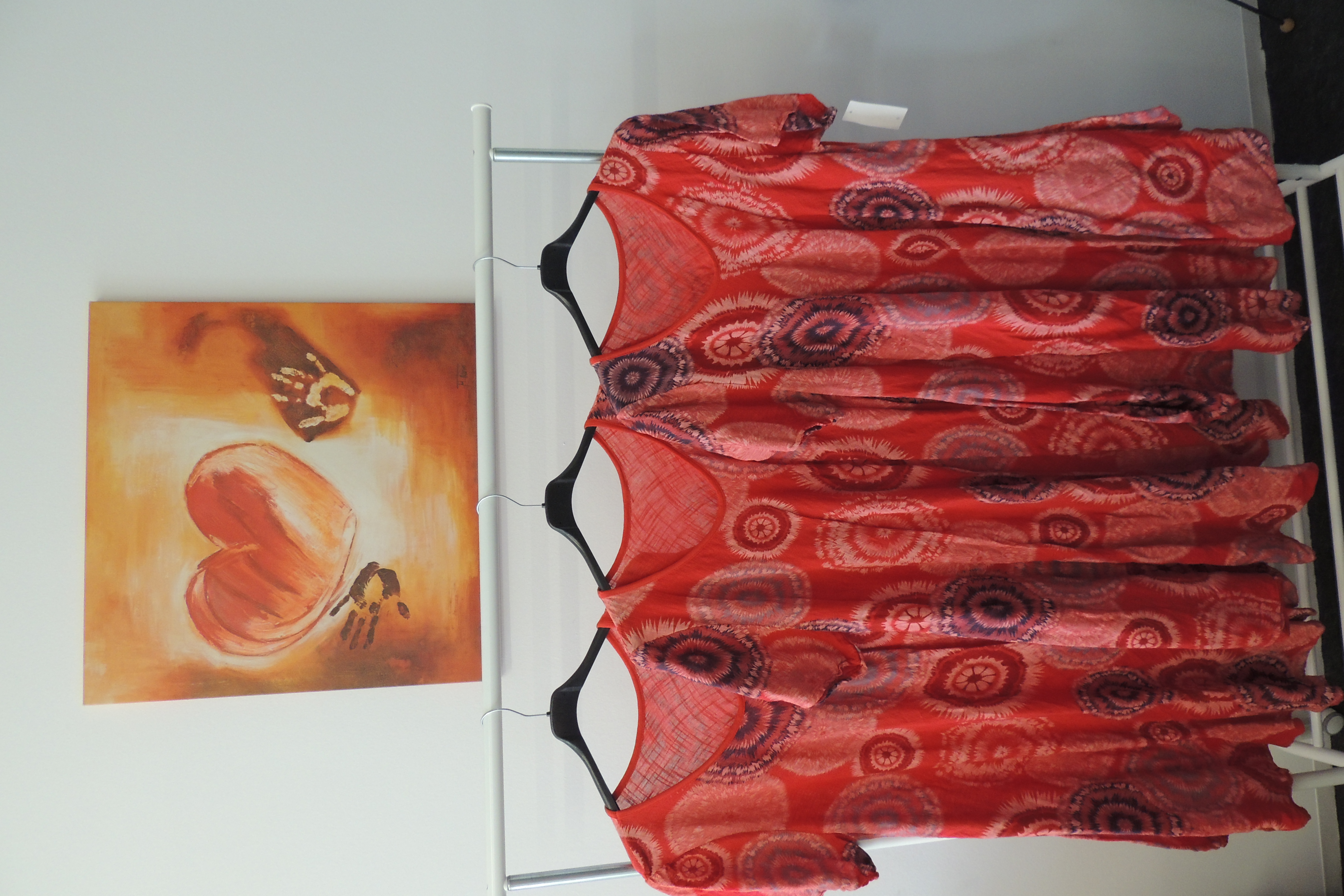 Kleid Sommerkleid Hängerchen Shirt Tunika Muster Made Italy 46,48,50