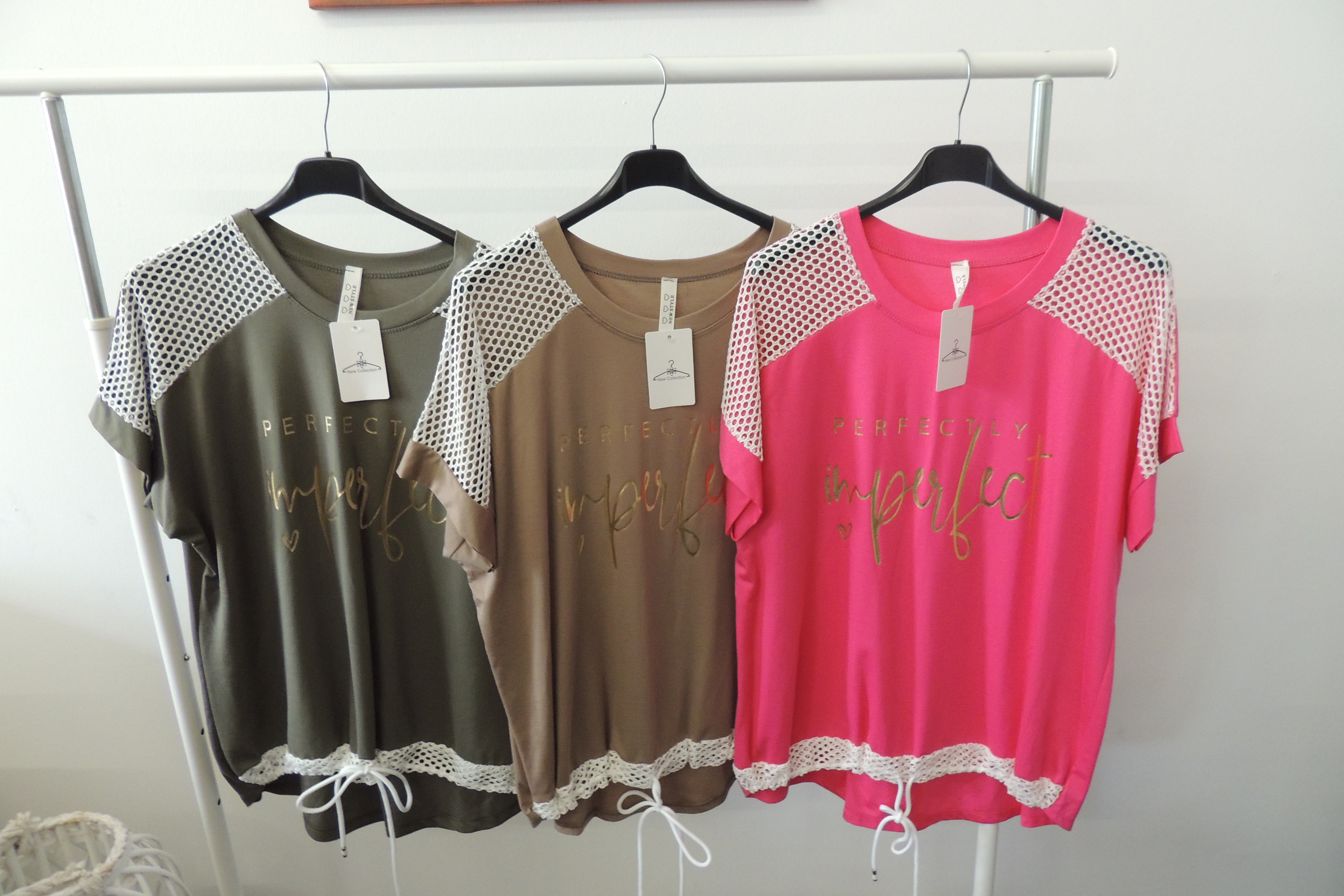 T-Shirt Tunika Hängerchen Softtouch Perfectly Imperfect Made in Italy 42,44kl46
