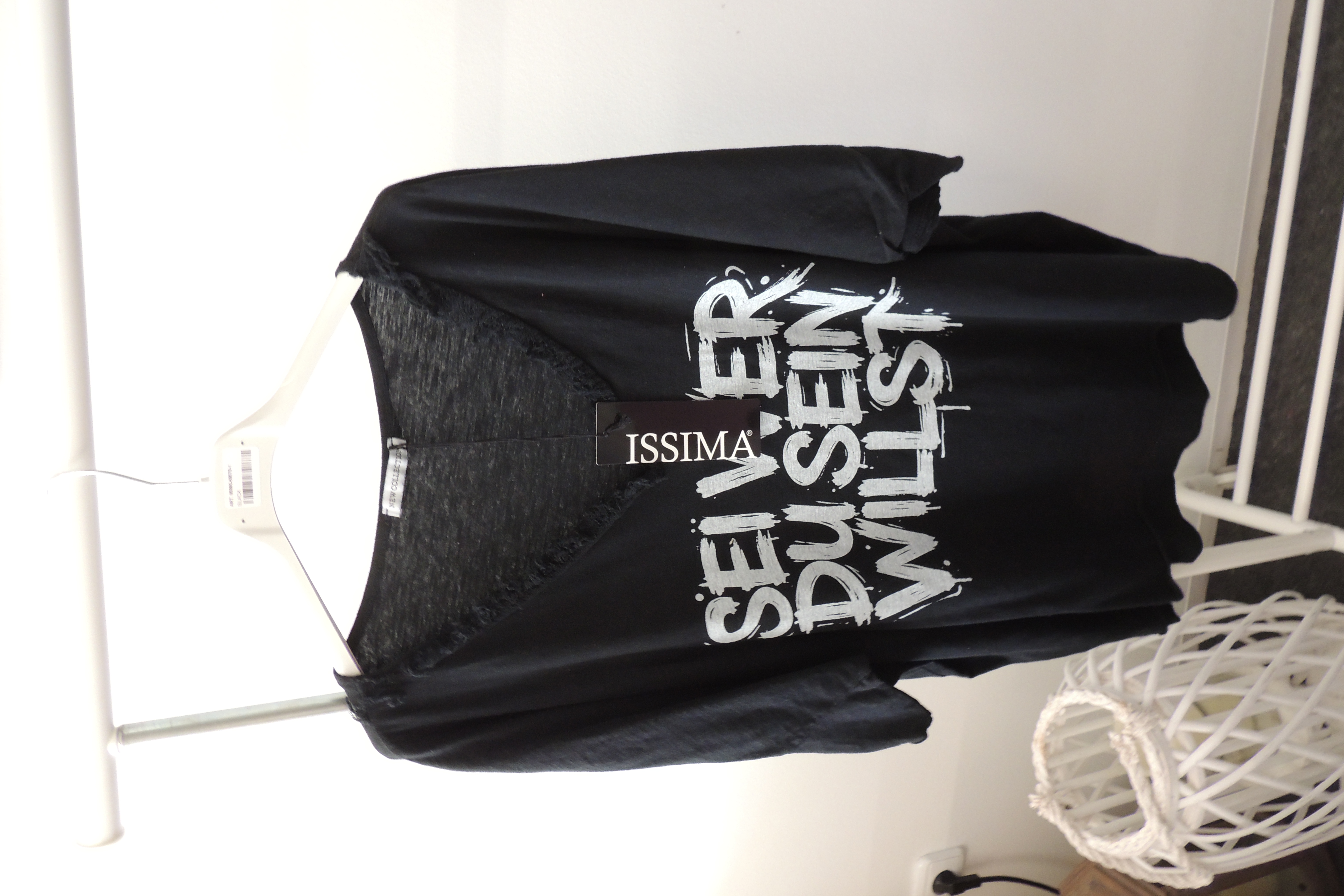 T-Shirt Tunika Hängerchen Tunika Spruch Sei wer Du sein Made in Italy 44,46,48